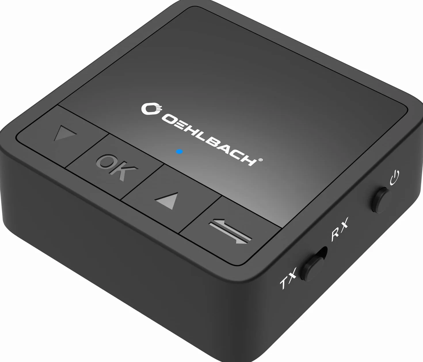 Oehlbach BTR Innovation 5.2 – nadajnik i odbiornik Bluetooth (nadajnik/odbiornik) w jakości aptX, wyświetlacz OLED, 20 godzin pracy baterii, zasięg 10 m, czarny