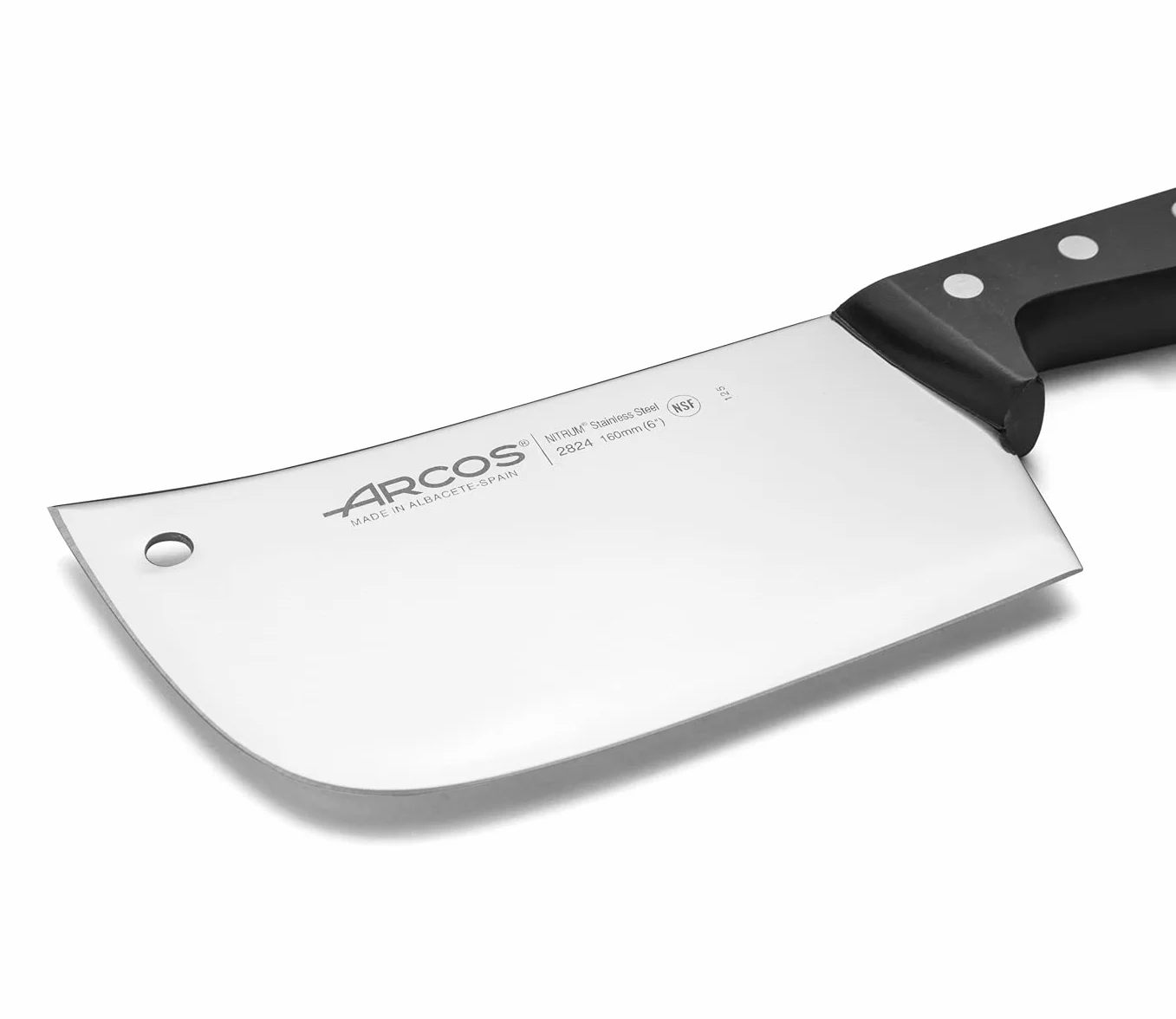 Arcos Hachoir de Cuisine 160mm Acier Inoxydable Manche Polyoxyméthylène Noir Série Universelle