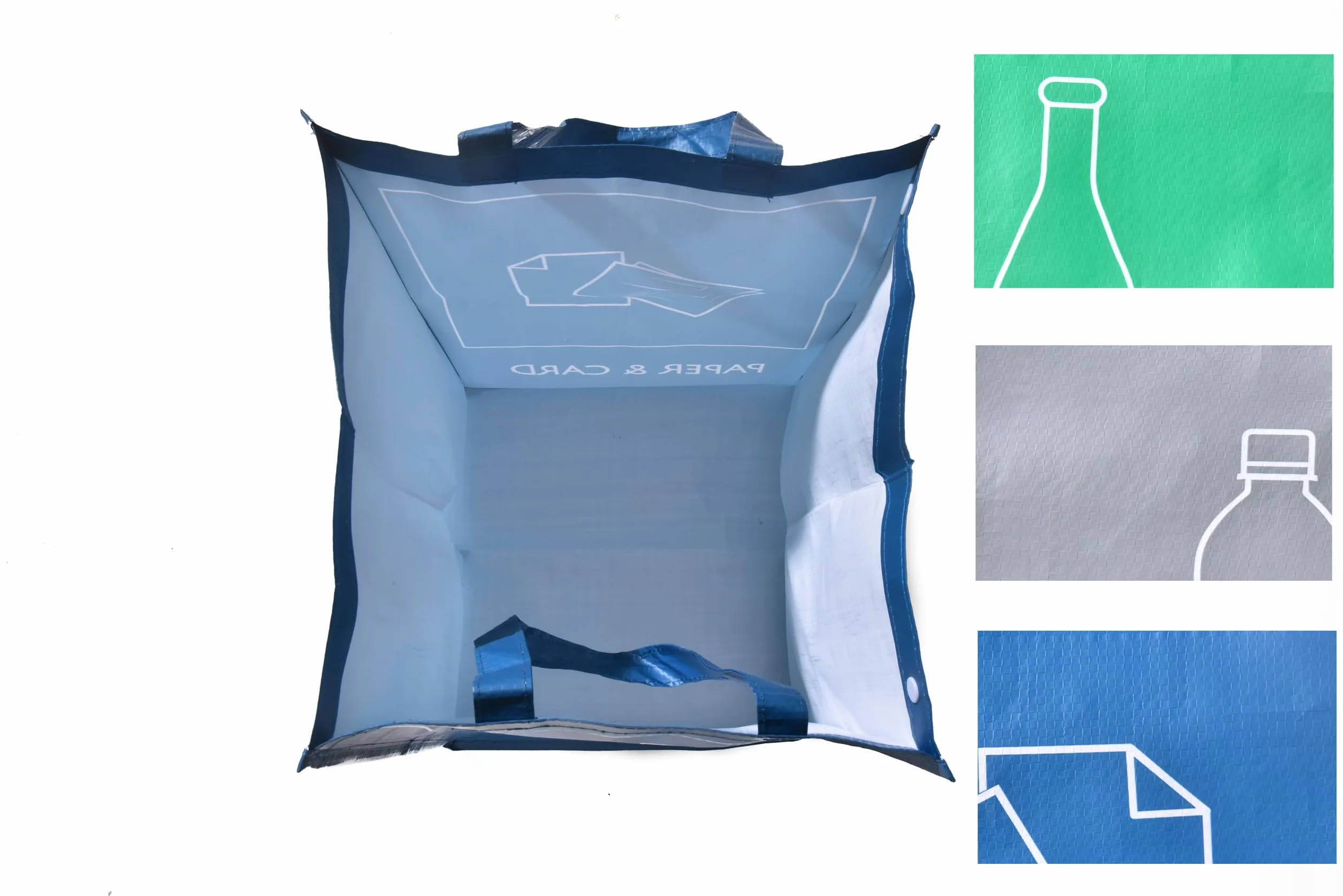 Sacs de tri sélectif réutilisables pack de 3, organisateur de tri, poubelles de recyclage étanches
