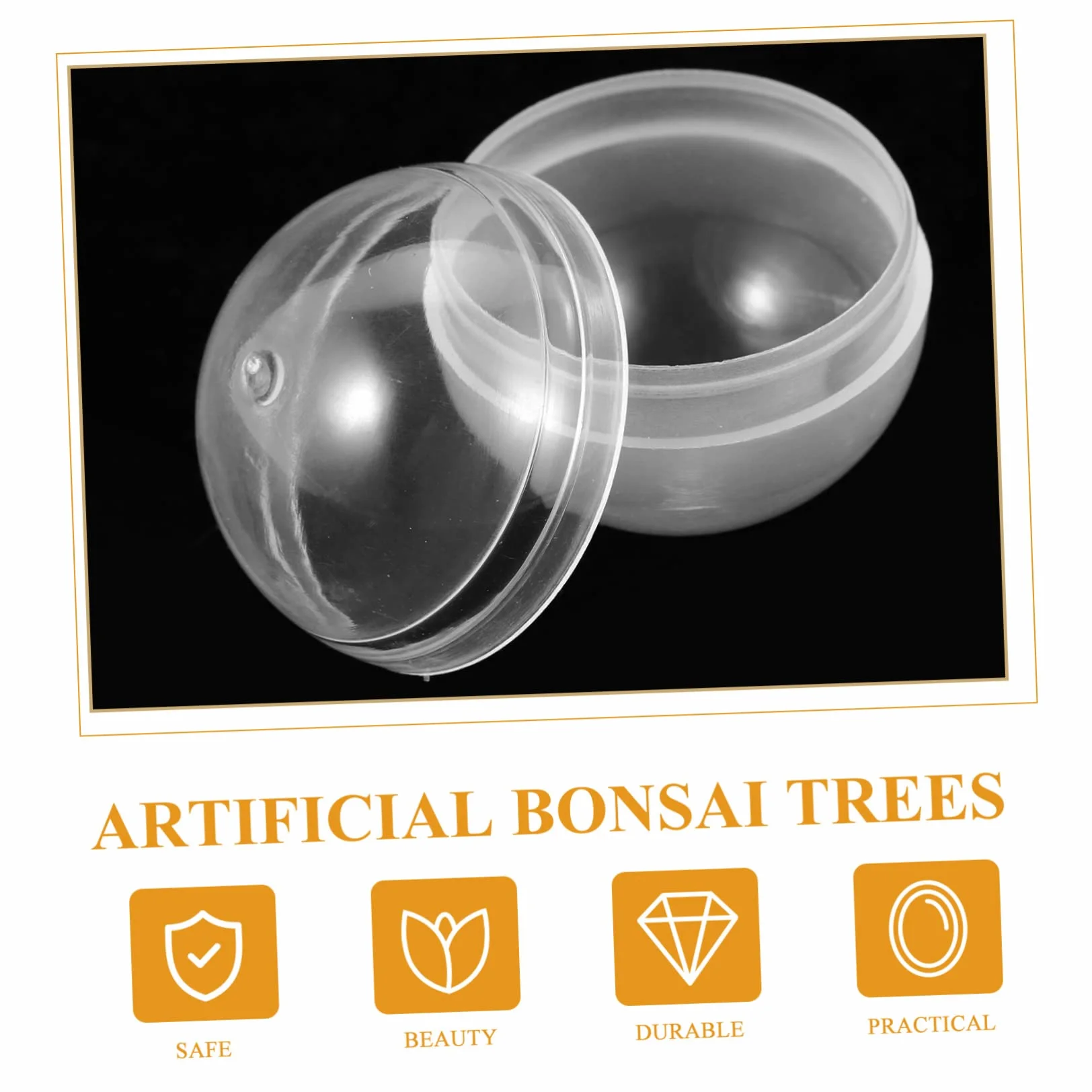 Garneck 100 Pièces Boule Oeufs de Pâques Transparente à Remplir Plastique Décoratifs Suspendus