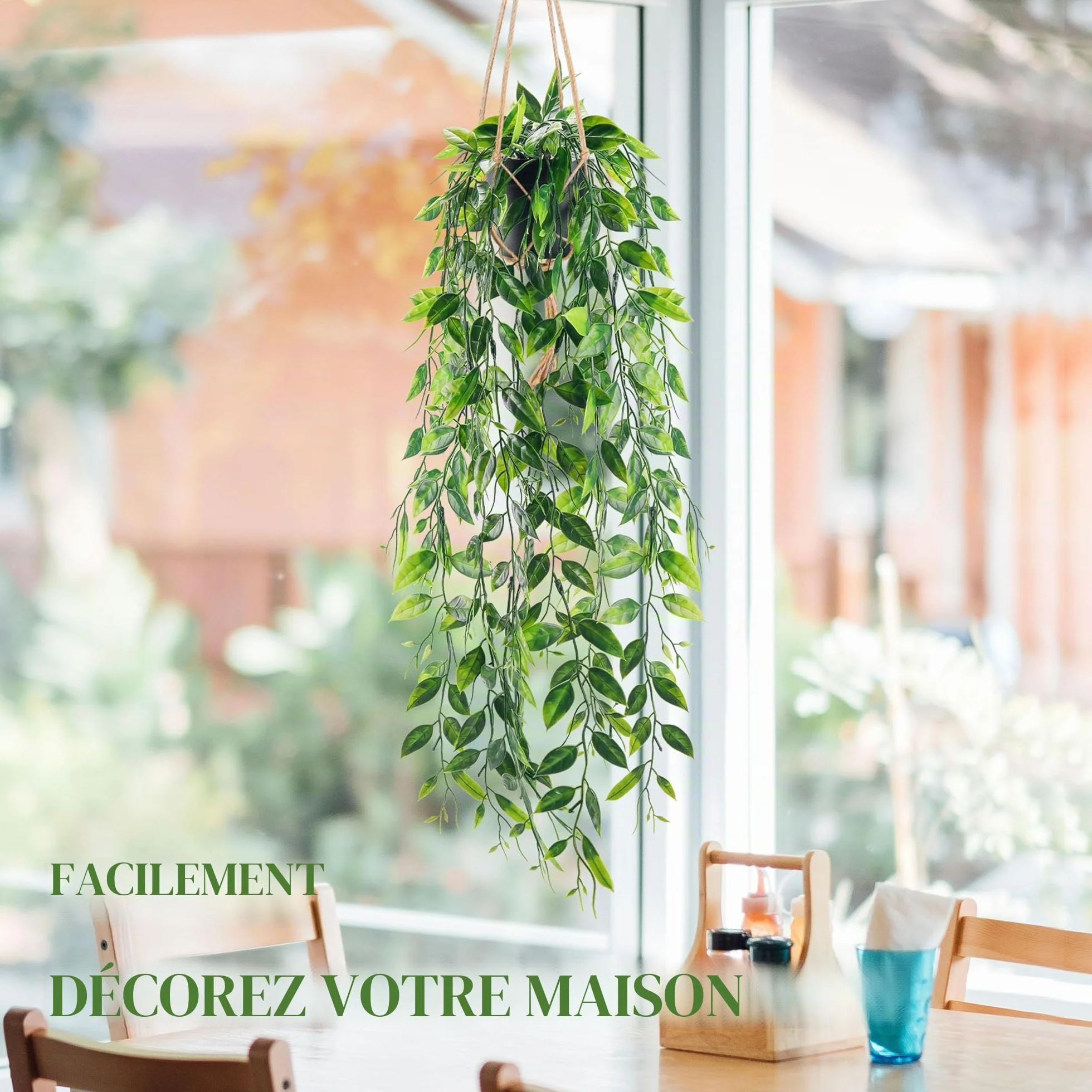 Der Rose Plante Artificielle Tombante pour Décoration Intérieur et Extérieur
