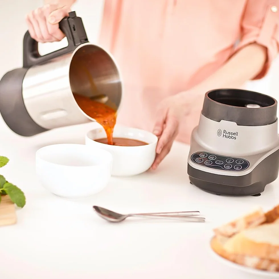 Russell Hobbs Blender chauffant [8 programmes automatiques] Blend (Cuiseur vapeur, 1,75L, smoothie, aliments pour bébés, velouté, soupe, double paroi et vérouillage, maintien au chaud 1h) 21480-56