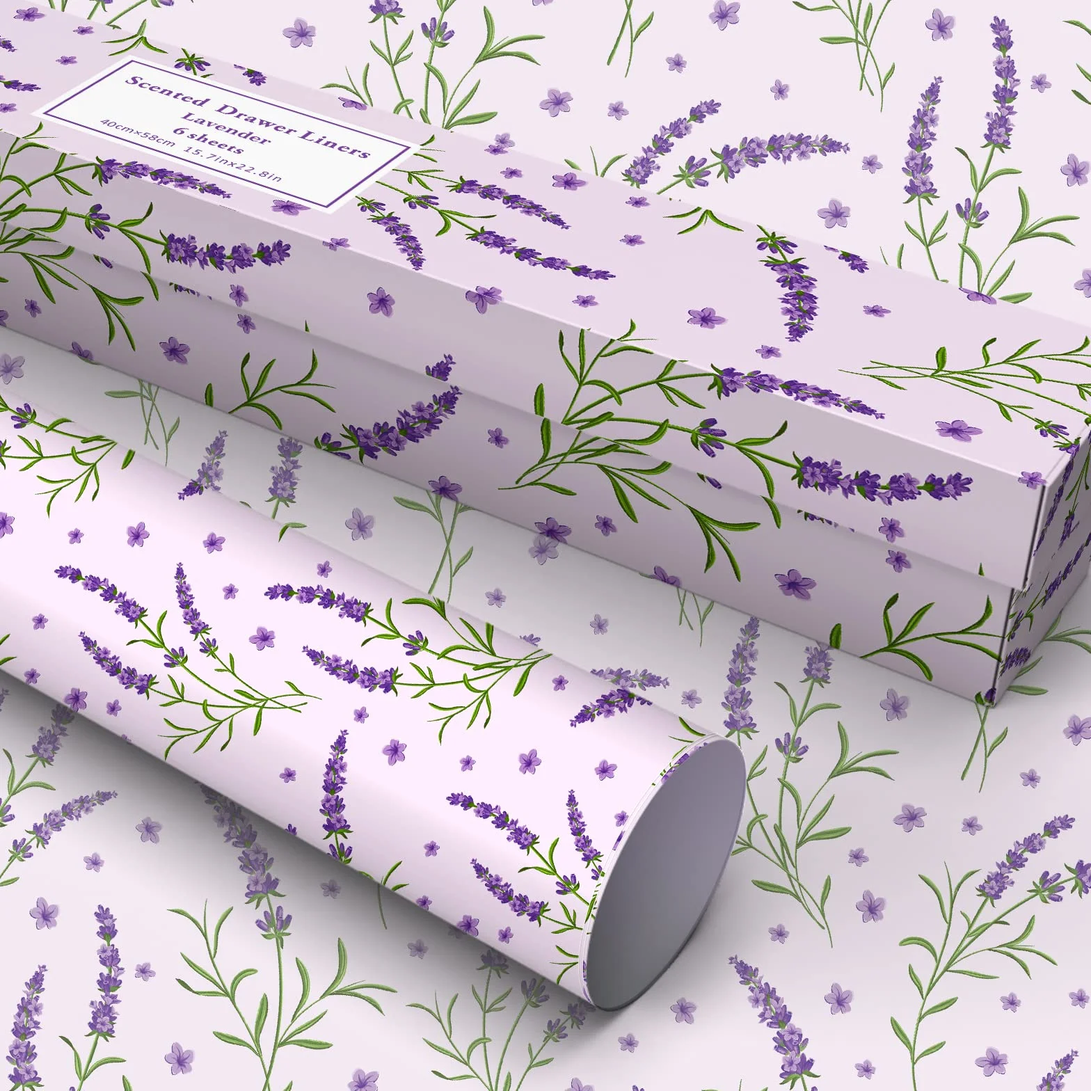 SCENTORINI Papiers Parfumés Tapis de Fond Lavande 36.5 x 50 cm 6 Feuilles