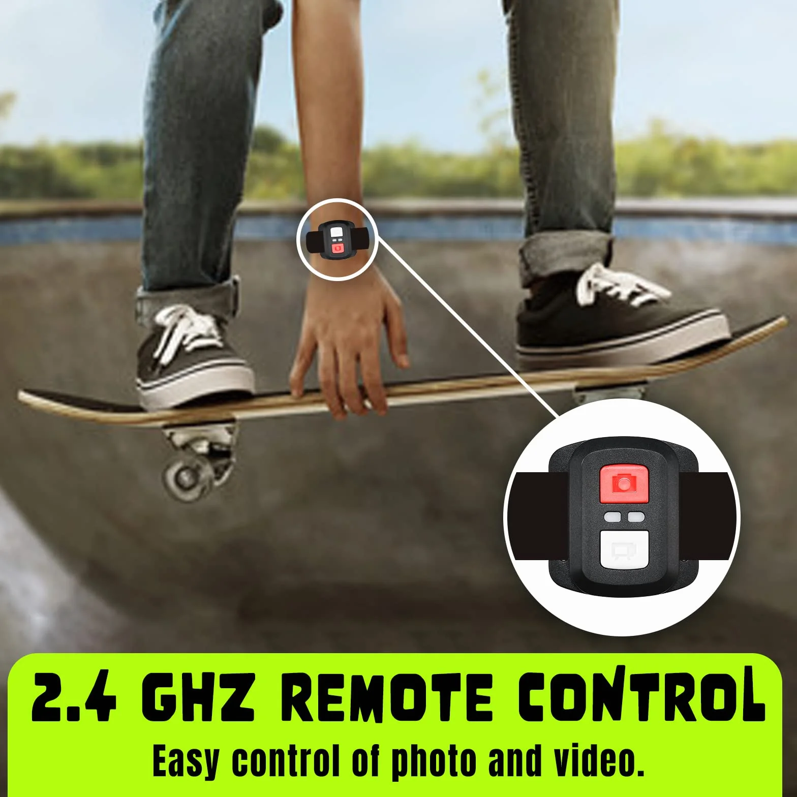 E-A-F Kamera sportowa, 4K 30 kl./s, Ultra HD, wodoszczelna kamera podwodna 40 m, WiFi, ultraszerokokątny kąt 170°, pilot zdalnego sterowania, 2 akumulatory i zestaw akcesoriów do kasku