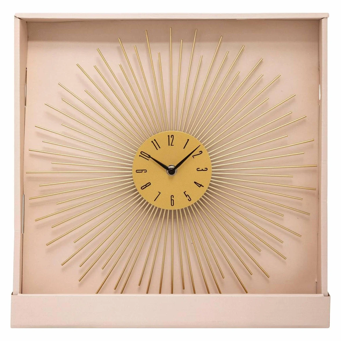 Atmosphera Horloge Soleil solène métal doré d36cm