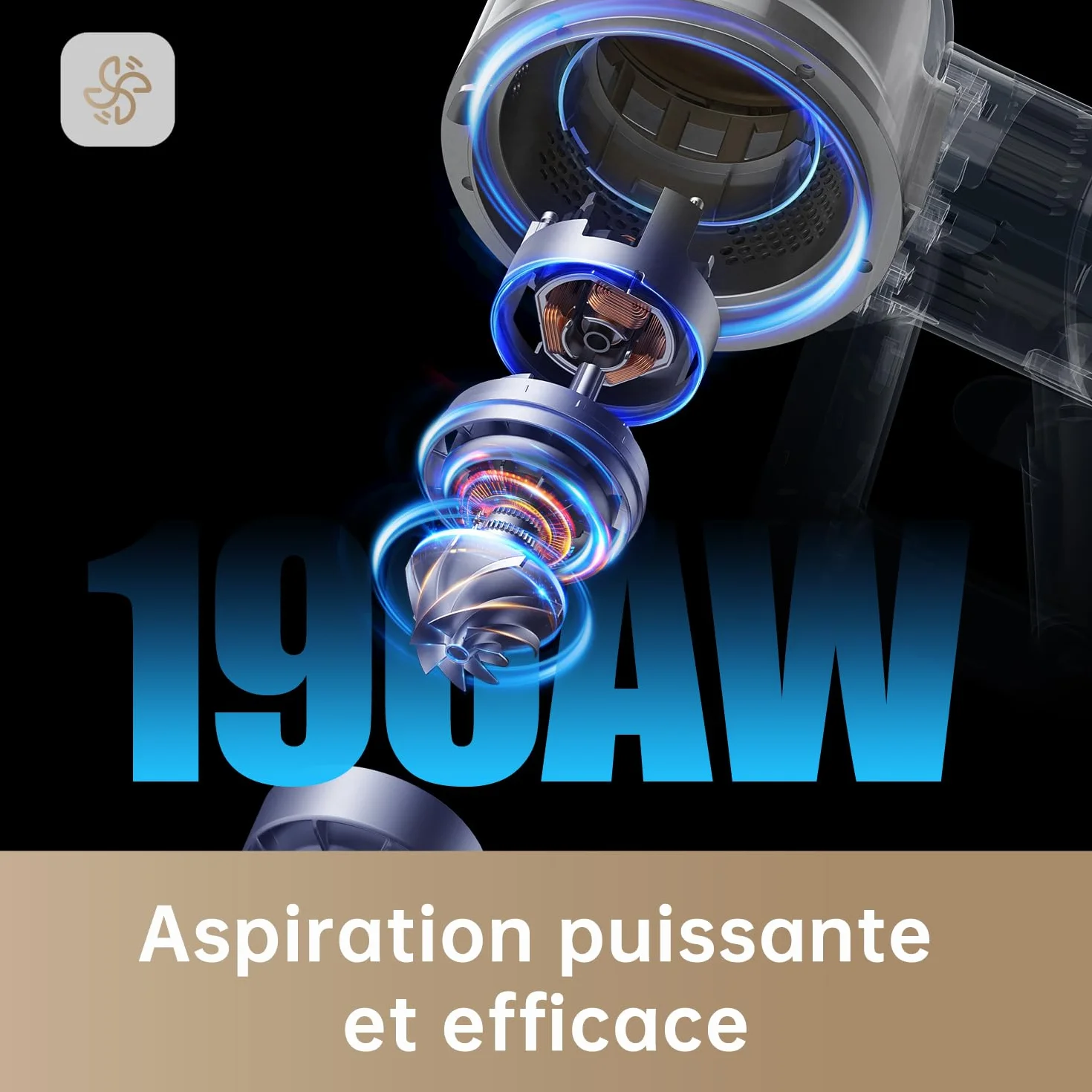 Dreame R20 Aspirateur Balai sans Fil, 22000Pa 190AW, Autonomie 90min, Détection de saleté, Anti-emmêlement