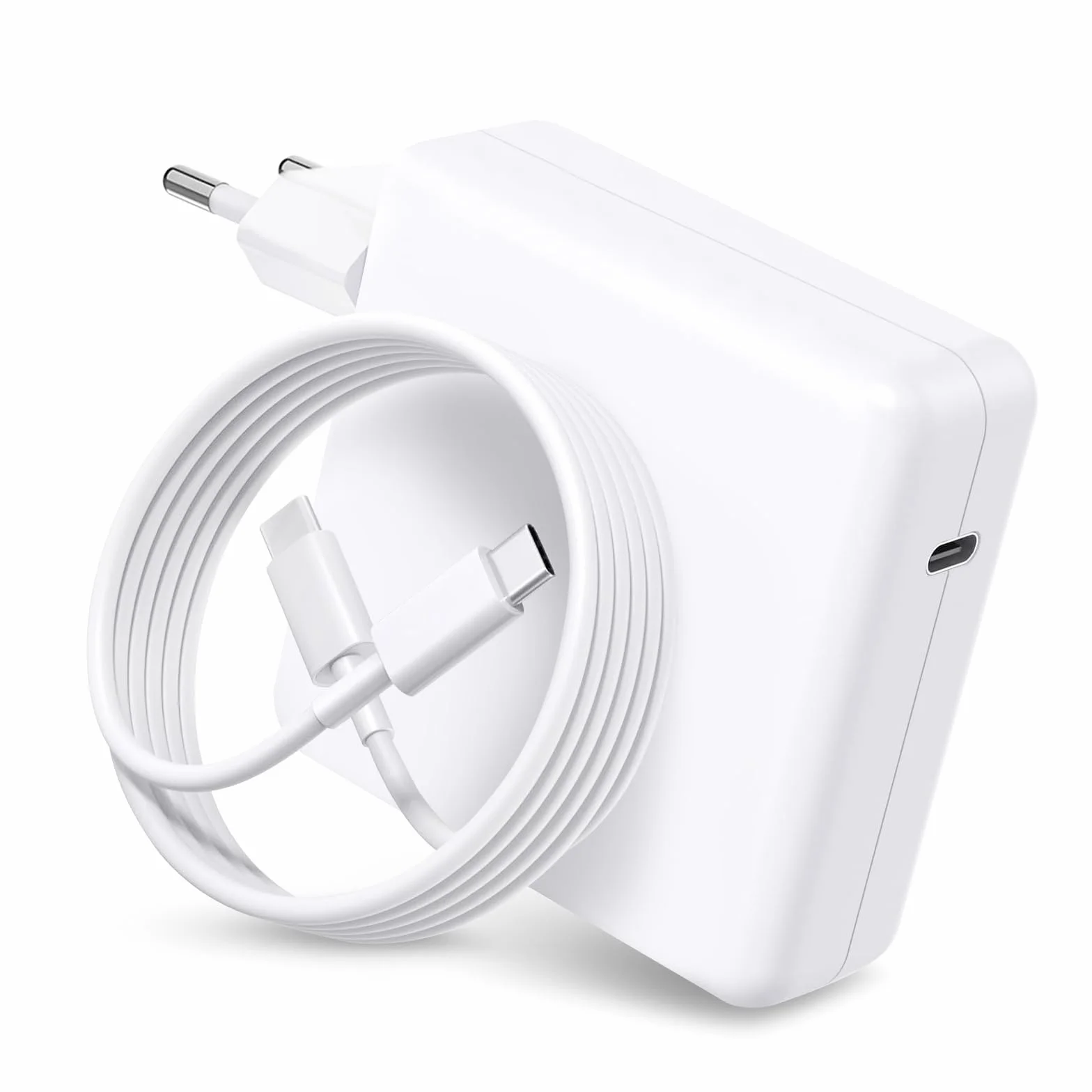 Chargeur USB-C Rapide 100 W Compatible MacBook Air Pro M1 M2 M3 M4 13-16 Pouces Adaptateur Voyage Type-C Câble 1,8 m
