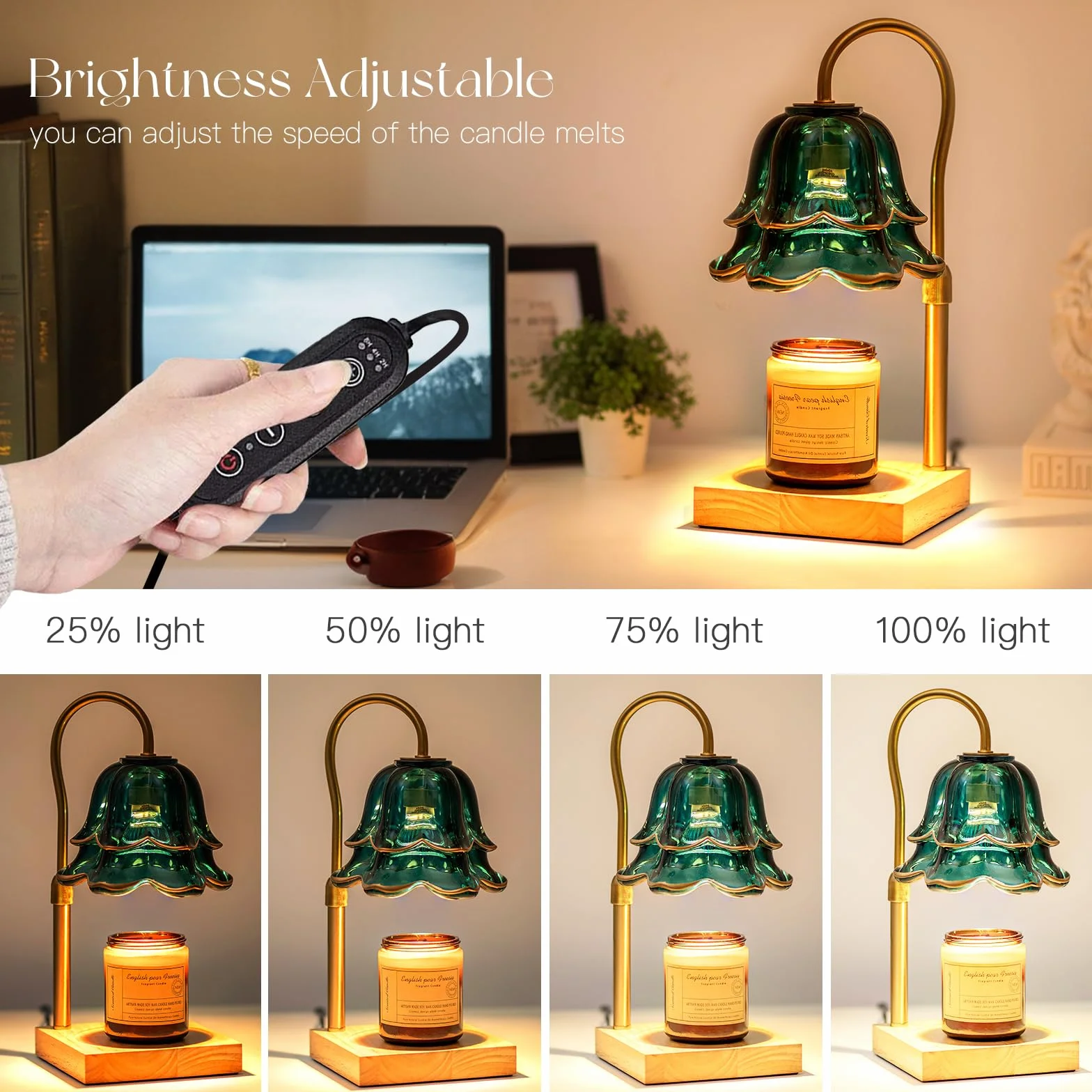 Candeldo Chauffe-bougie Lampe Chauffe-bougie : bougie Chauffe-bougie Lampe à parfum Bougie électrique Lampe Cadeaux pour femmes Meilleure amie Maman Lampe chauffante pour bougie parfumée