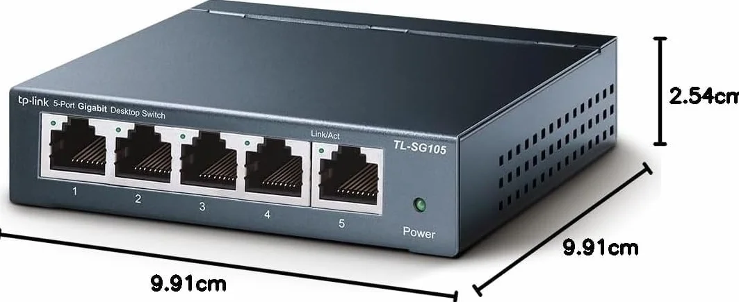 TP-Link TL-SG105 Switch Ethernet Gigabit 5 Ports RJ45 Métallique 10/100/1000 Mbps IGMP Snooping