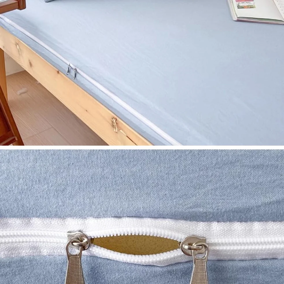 Doux Housse de Matelas Futon Japonais Traditionnel avec Fermeture Éclair, Antidérapante, 90x190cm