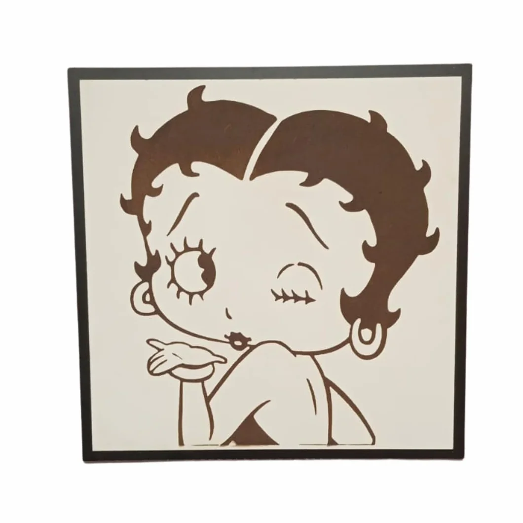 Tableau décoratif en bois Betty Boop Wood's Art mural moderne salon