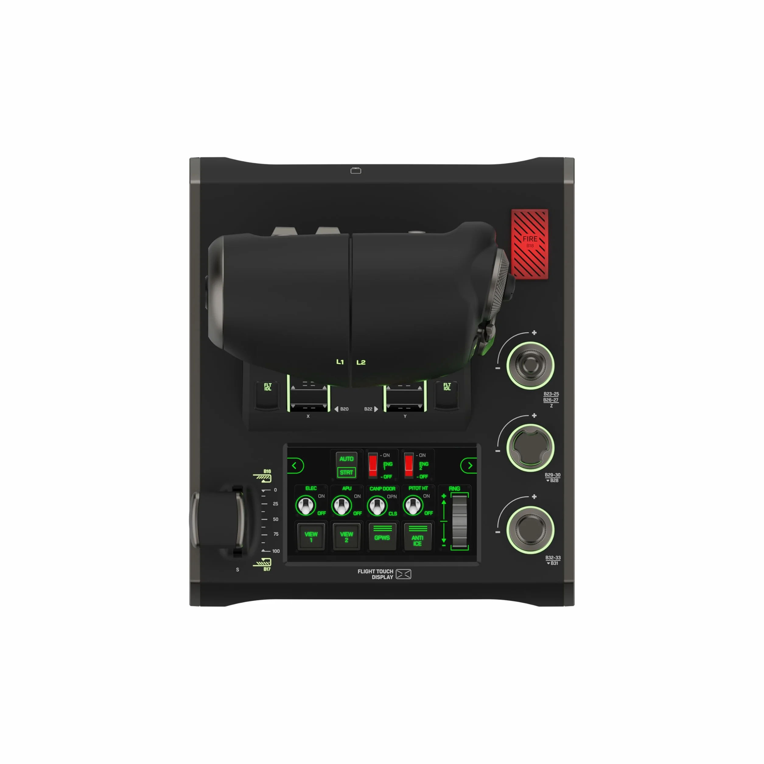 Turtle Beach VelocityOne Flightdeck Joystick HOTAS avec Écran Tactile HUD pour Windows 10 & 11