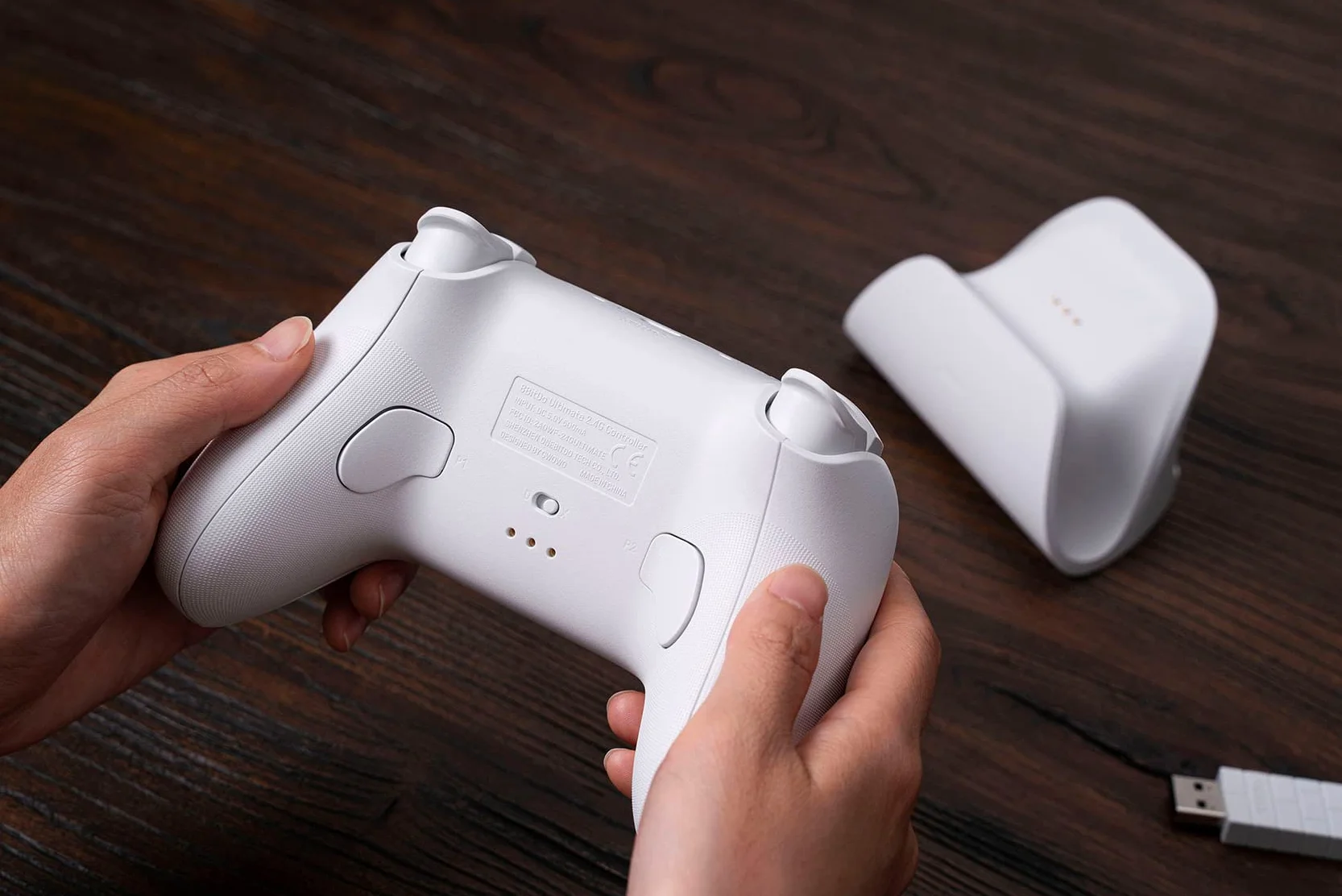 8Bitdo Ultimate 2.4G Wireless Controller with Hall Effect Joystick for PC, Android, Steam Deck, Apple (White)