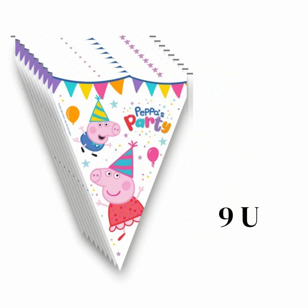 Fanion d'anniversaire Peppa Pig, Décoration d'enfant 3 M