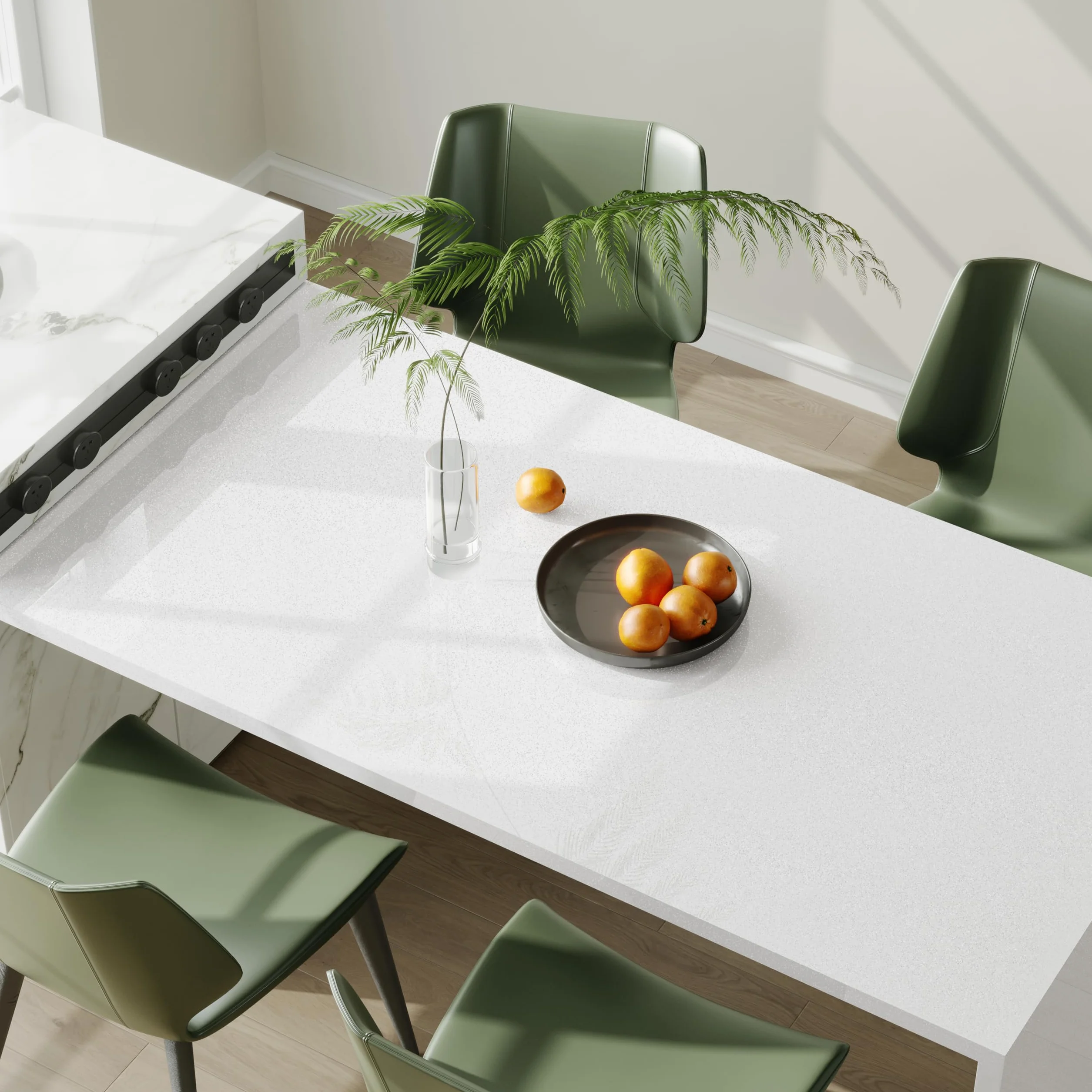 Papier Adhesif Blanc Brillant 30x300cm, Vinyle Imperméable pour Meuble Cuisine
