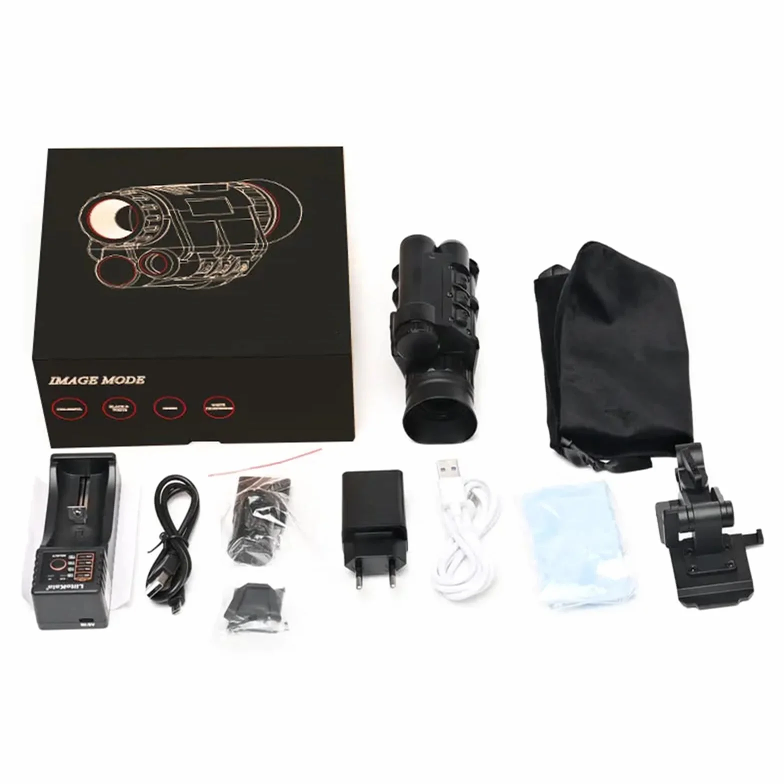 NVG30 Cyfrowy monokular noktowizyjny Noktowizor w podczerwieni Gogle noktowizyjne montowane na hełmie Nagrywanie i odtwarzanie HD 2560 x 1440 P, 4 tryby kolorów i 4-krotny zoom na kemping