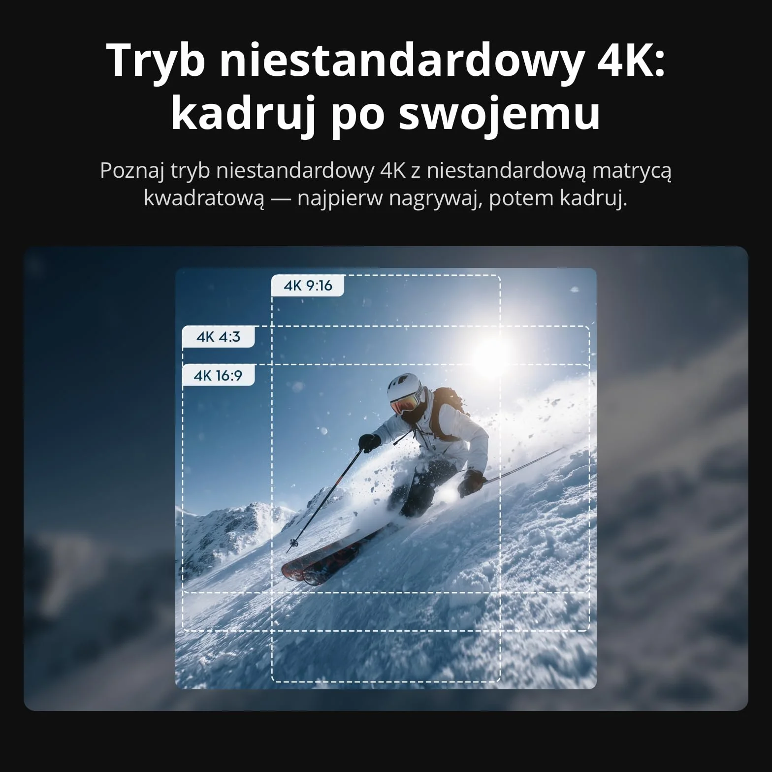 DJI Osmo Action 6 Essential Combo, podwodna kamera sportowa z matrycą kwadratową 1/1,1″ i pamięcią 50 GB, zmienną przysłoną f/2,0–f/4,0, odporna na zimno, 4 godziny pracy na akumulatorze, 8K