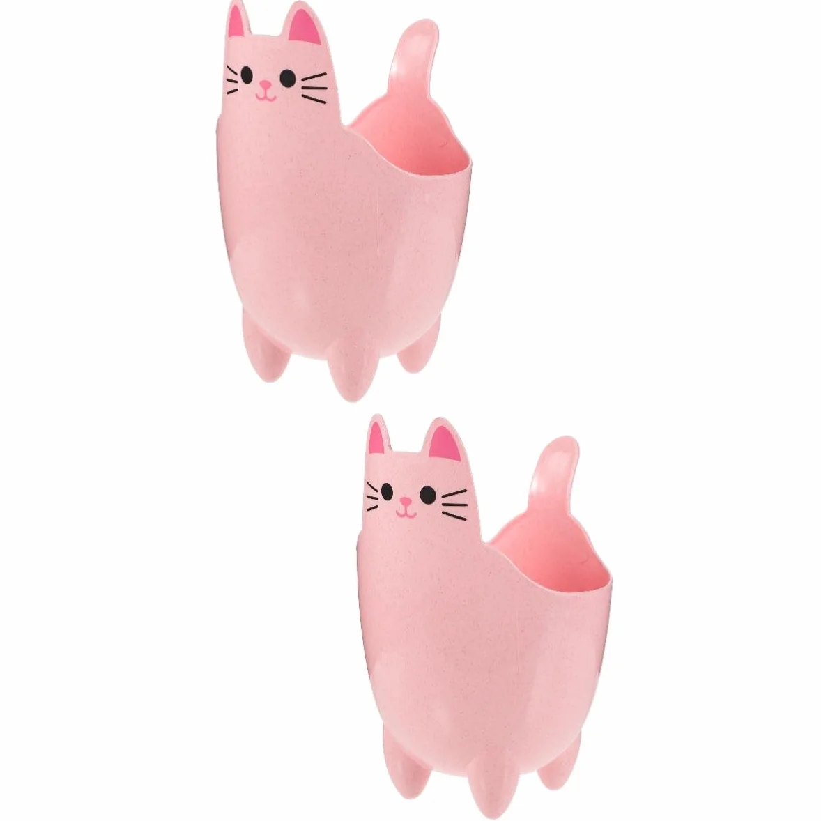 MAGICLULU Motif Chat 2 Pièces Poubelles de Bureau Mini Corbeille Pp Rose