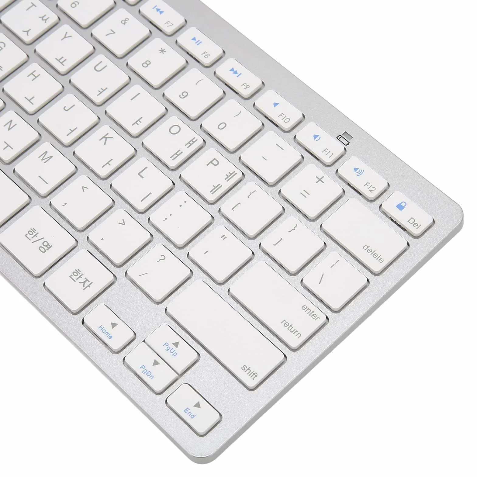 Bezprzewodowa Klawiatura, Ultracienka 78-klawiszowa Przenośna Bezprzewodowa Klawiatura Bluetooth, Wielojęzyczne Białe Klawiatury Komputerowe, dla Androida, dla OS X, dla Windows(koreański)