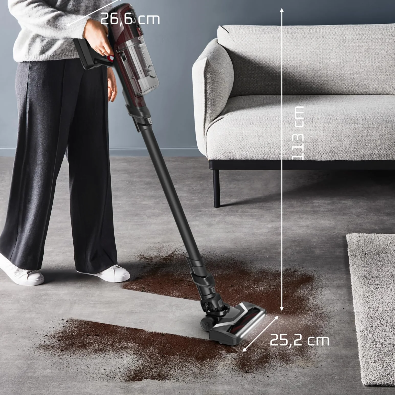 Rowenta X-Pert Flex 6.80, Aspirateur Balai sans Fil Multifonction, 100W, Autonomie 60 Minutes, Flex, Eclairage LED, Suivi Facile, RH6495E0