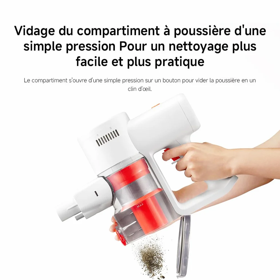 XIAOMI G20 Lite Aspirateur Balai sans Fil, Puissance 18 kPa, Jusqu'à 40 Min d'Autonomie, Détection Poussière Lumière Blanche, Vidage en 1 Clic, Brosse 2-en-1, Nettoyage Canapé & Clavier