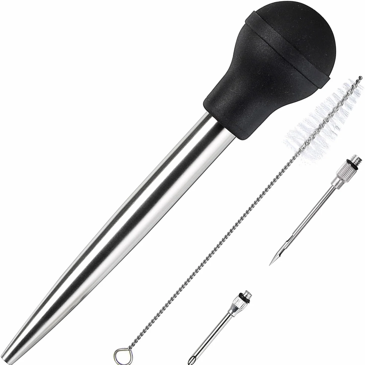KAYCROWN Poire à jus en Acier Inoxydable Alimentaire avec Injecteur de Marinade