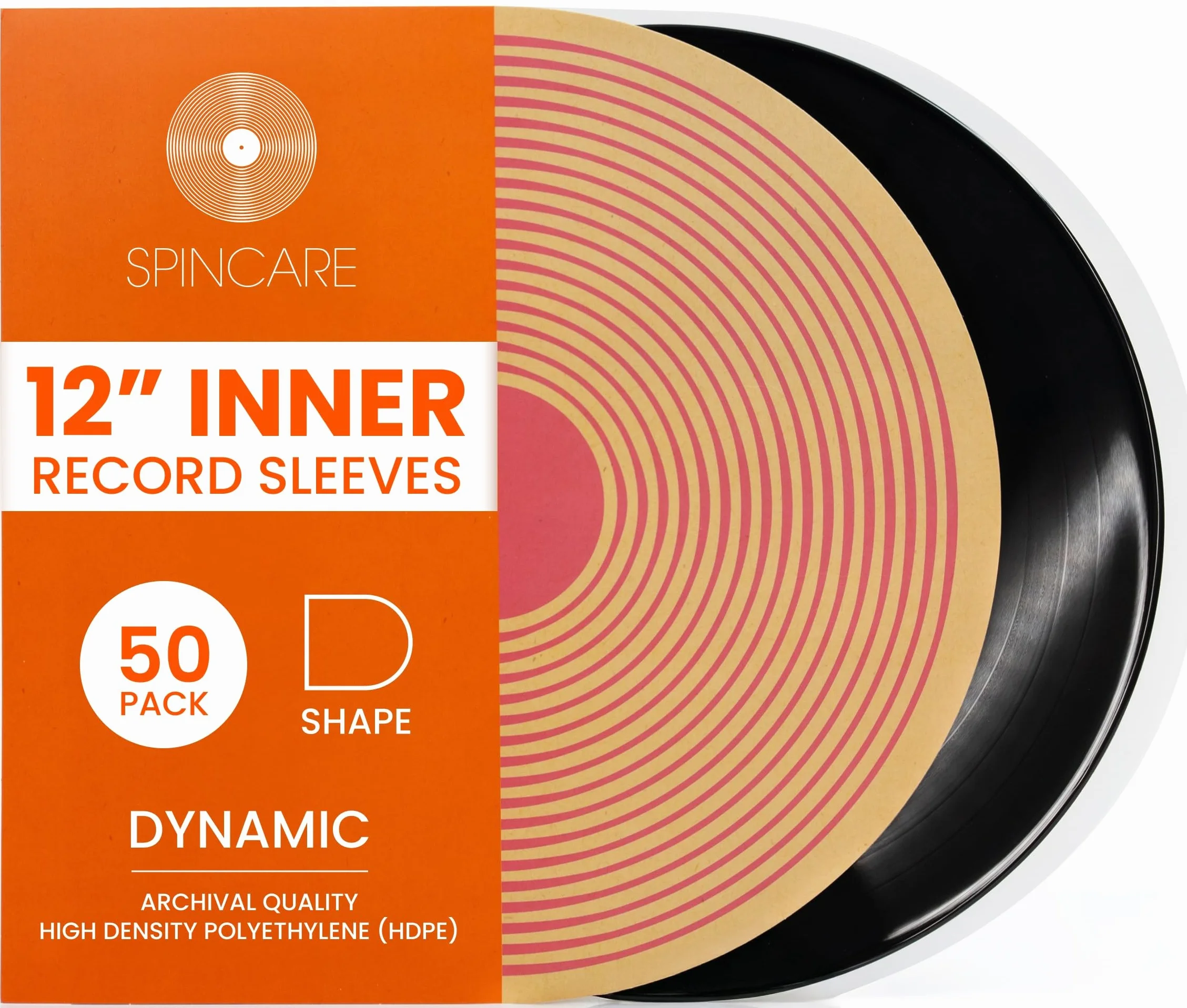 Spincare Pochettes Intérieures Antistatiques Vinyles 33 Tours 12 Pouces HDPE Premium