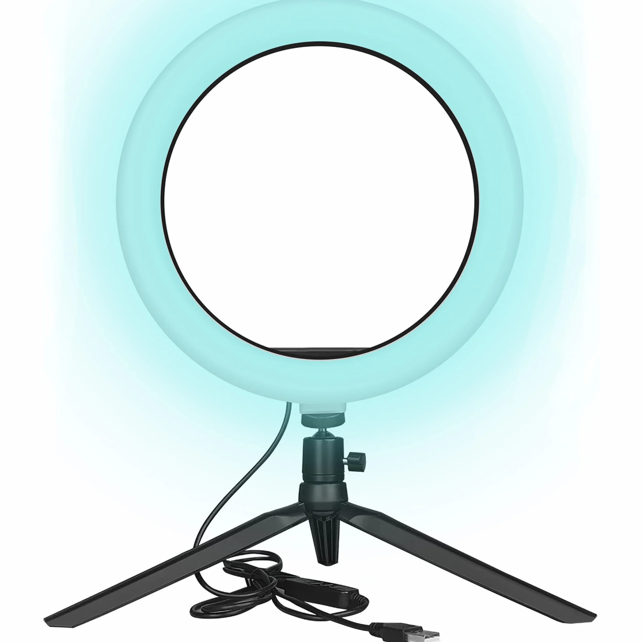 Retoo Lampa pierścieniowa do Selfie Oświetlenie LED Statyw do Nagrywania Wideo Robienia Zdjęć Makijażu Kabel USB Fotografia Średnica 13 cm 3 Tryby Świecenia Moc 7W