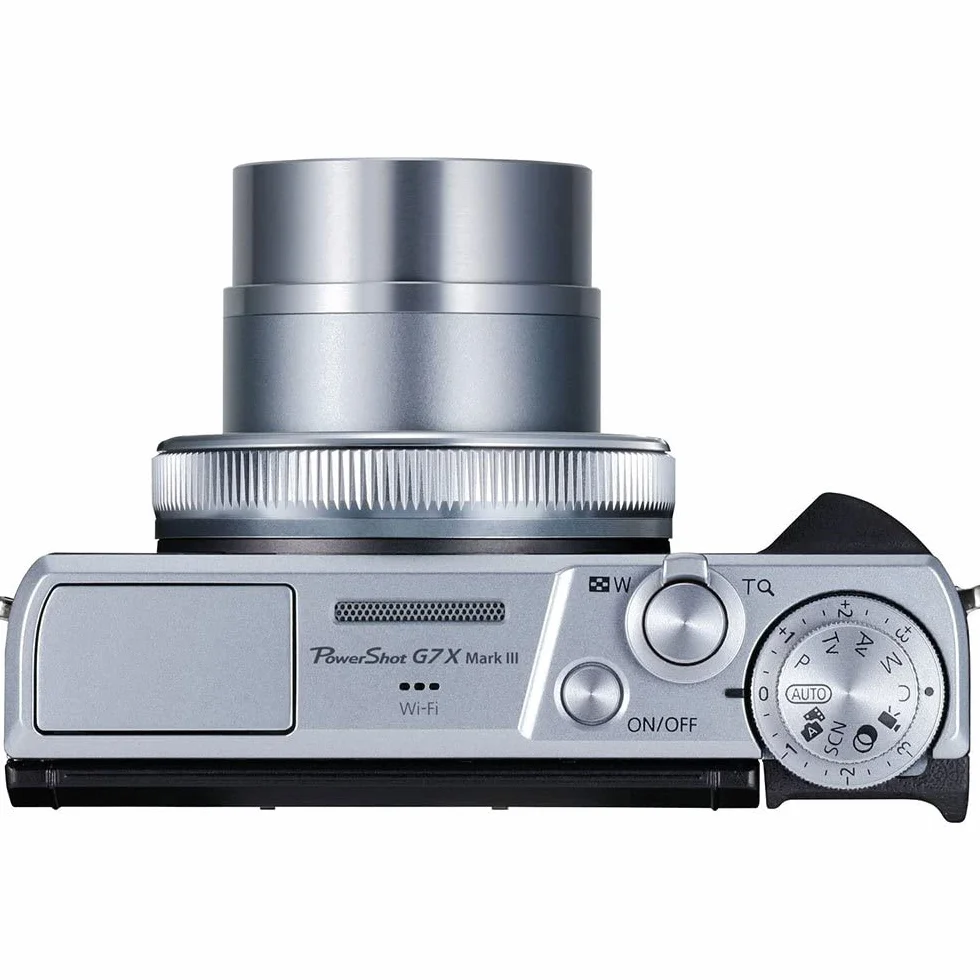 Canon PowerShot G7 X Mark III aparat cyfrowy 20,1 MP, 4,2-krotny zoom optyczny, ekran dotykowy LCD, składany, DIGIC 8, 4 K, Full-HD, Wi-Fi, Bluetooth, funkcja automatycznego przysłaniania, srebrny