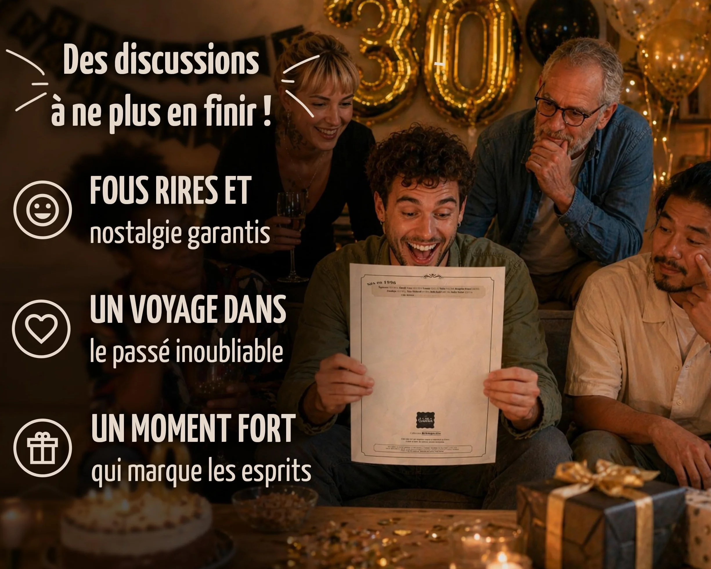 Affiche Anniversaire 1996 – Carte Cadeau 30 Ans Poster Vintage Journal Retour en 1996 Taille A4