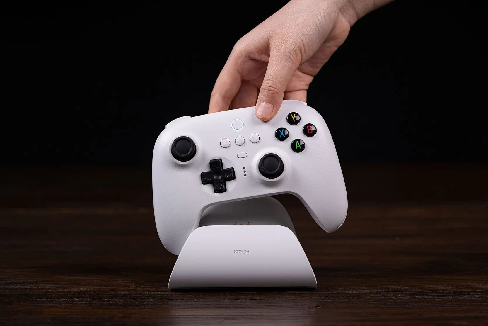 8Bitdo Ultimate 2.4G Wireless Controller with Hall Effect Joystick for PC, Android, Steam Deck, Apple (White)