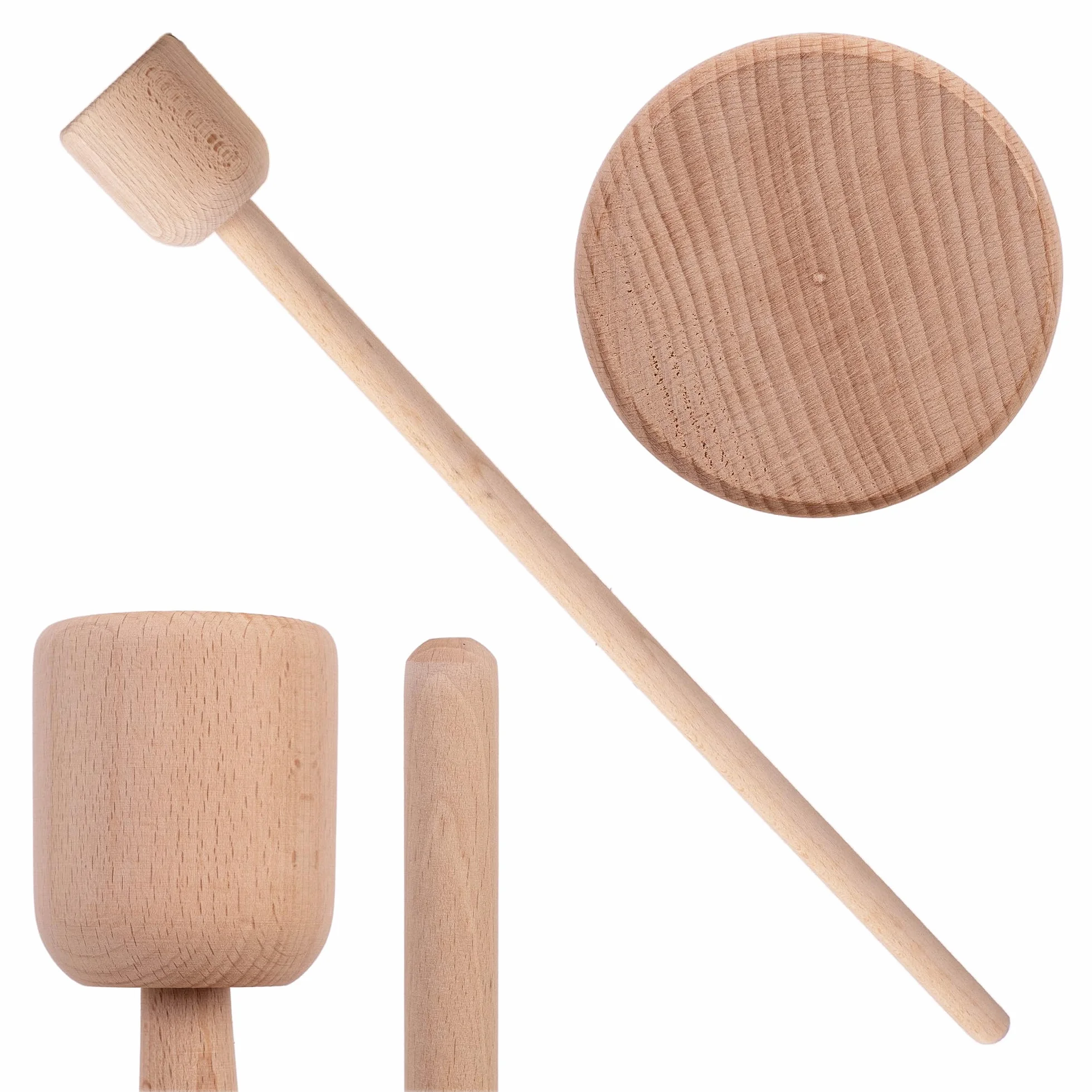KADAX Presse-choucroute en bois 61 x 6,5 cm pour fermentation