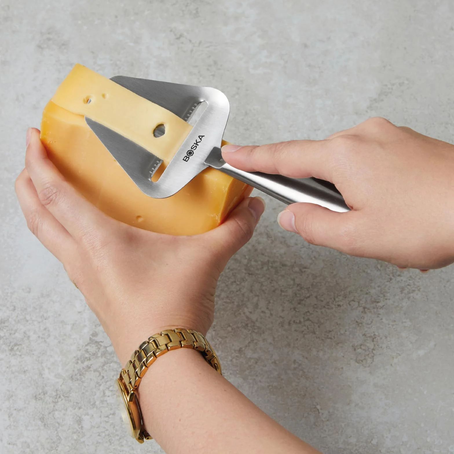 BOSKA Coupe-fromage Copenhagen - Trancheuse à fromages, Acier inoxydable, Compatible lave-vaisselle