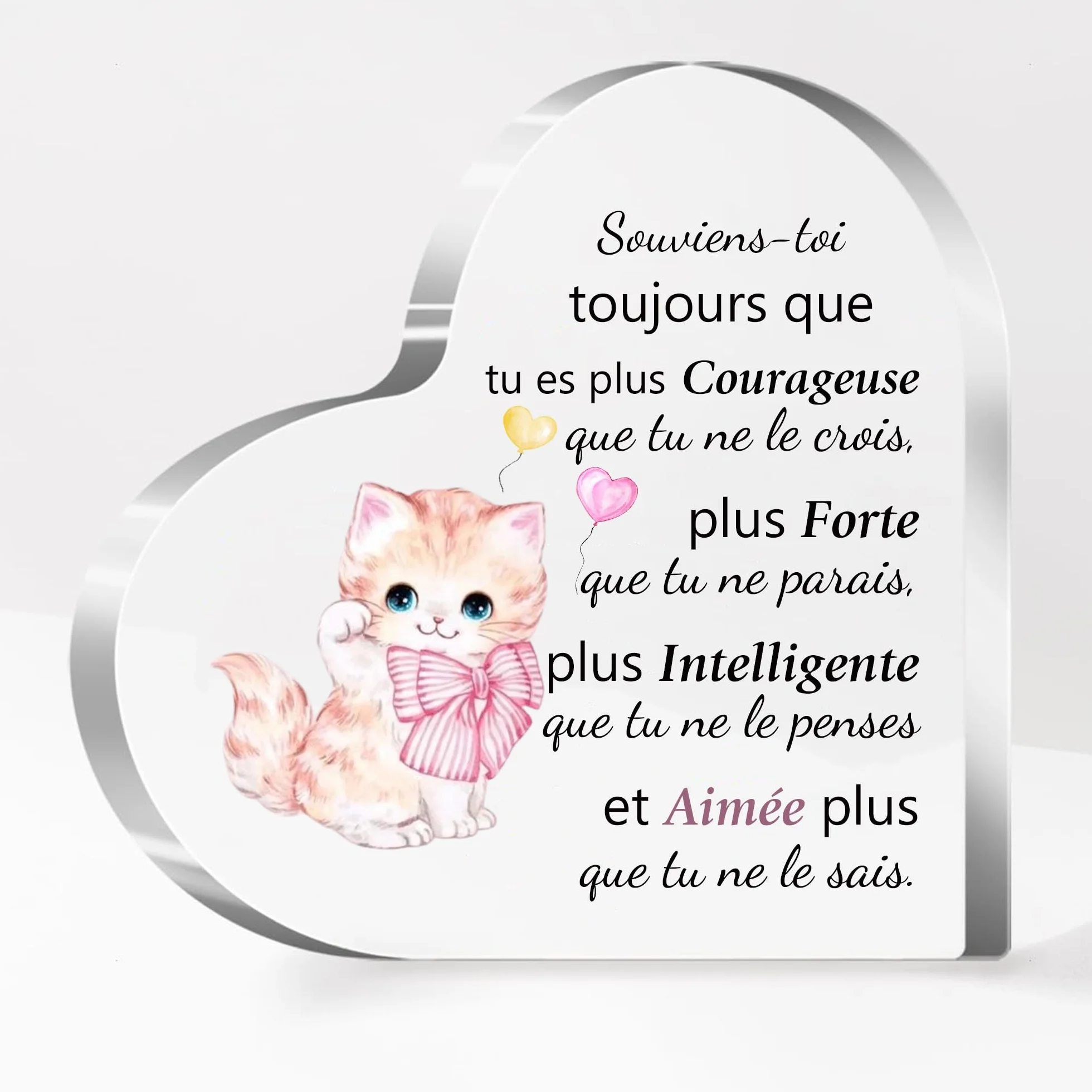 Plaque Acrylique Source Inspiration Coeur Cadeaux Anniversaire Diplôme Décoration Maison