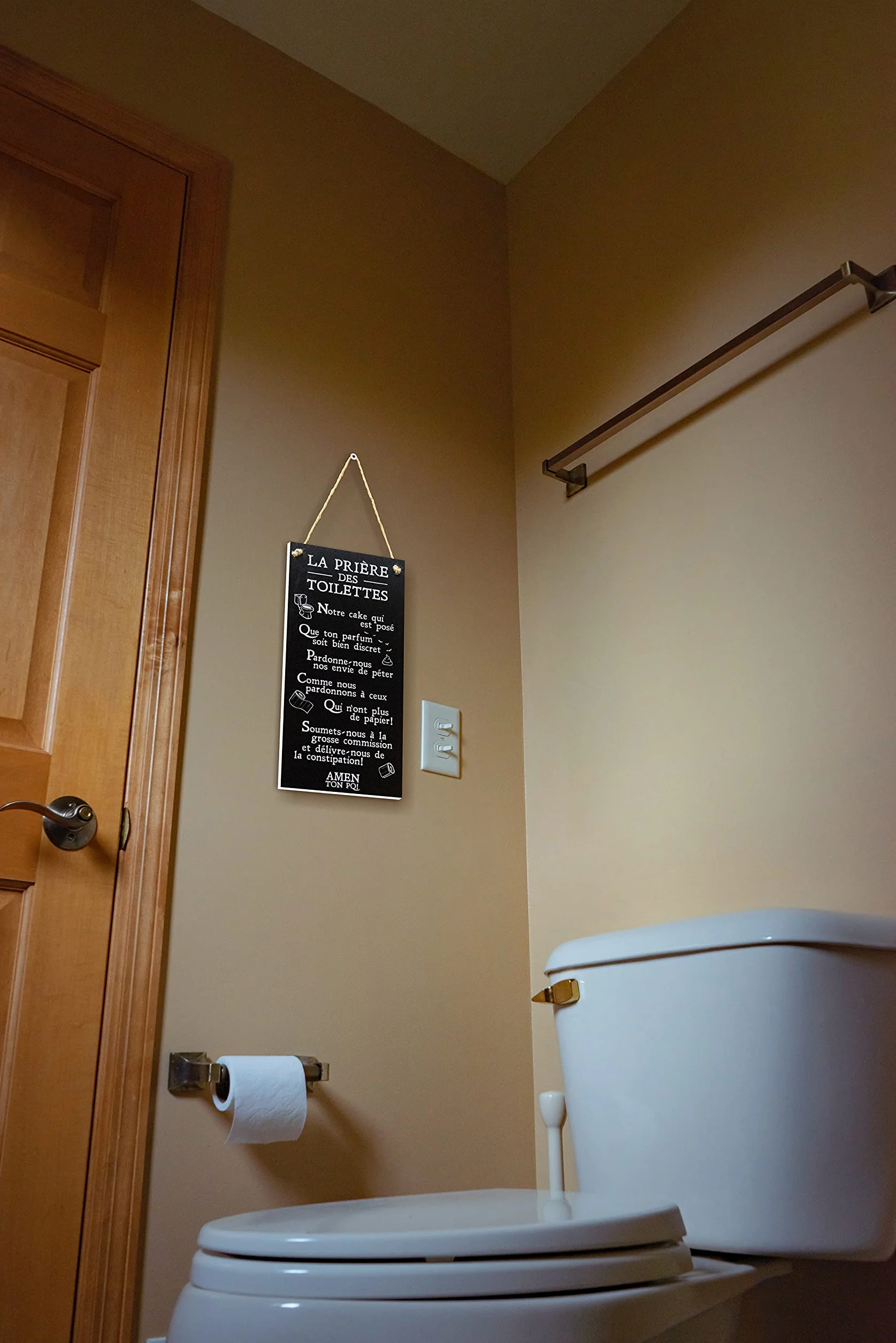 CARISPIBET plaque décoratif salle de bain 30 x 15 cm