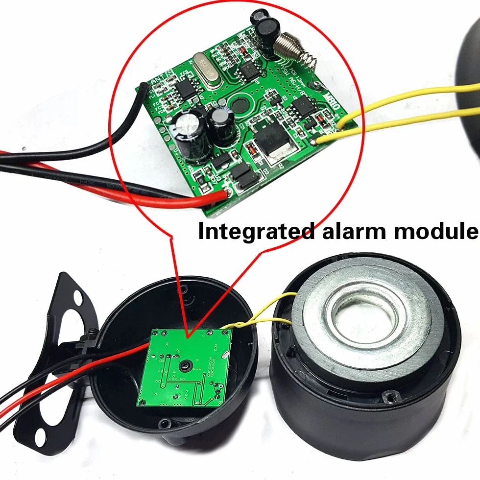 Shkalacar Samochodowy system alarmowy z uniwersalnym pilotem, 12 V 7-poziomowy system alarmowy pojazdu z 2 pilotami zdalnego sterowania