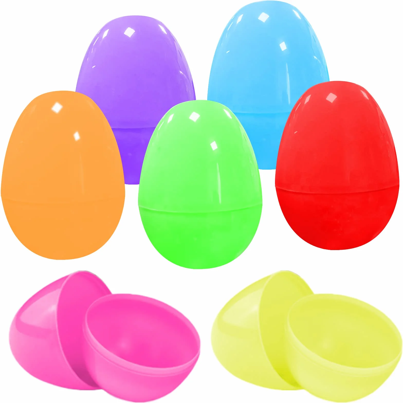 Oeufs de Pâques 28pcs Colorés à Remplir Surprise Chasses Panier Remplisseurs Cadeau