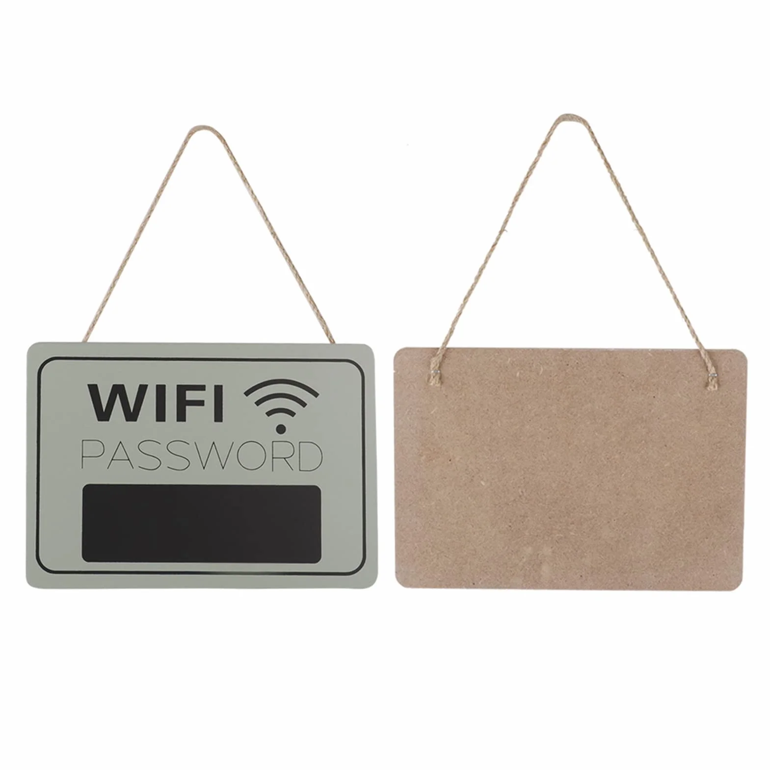 Panneau WiFi Mot de Passe Mural en Bois Blanc pour Maison Café