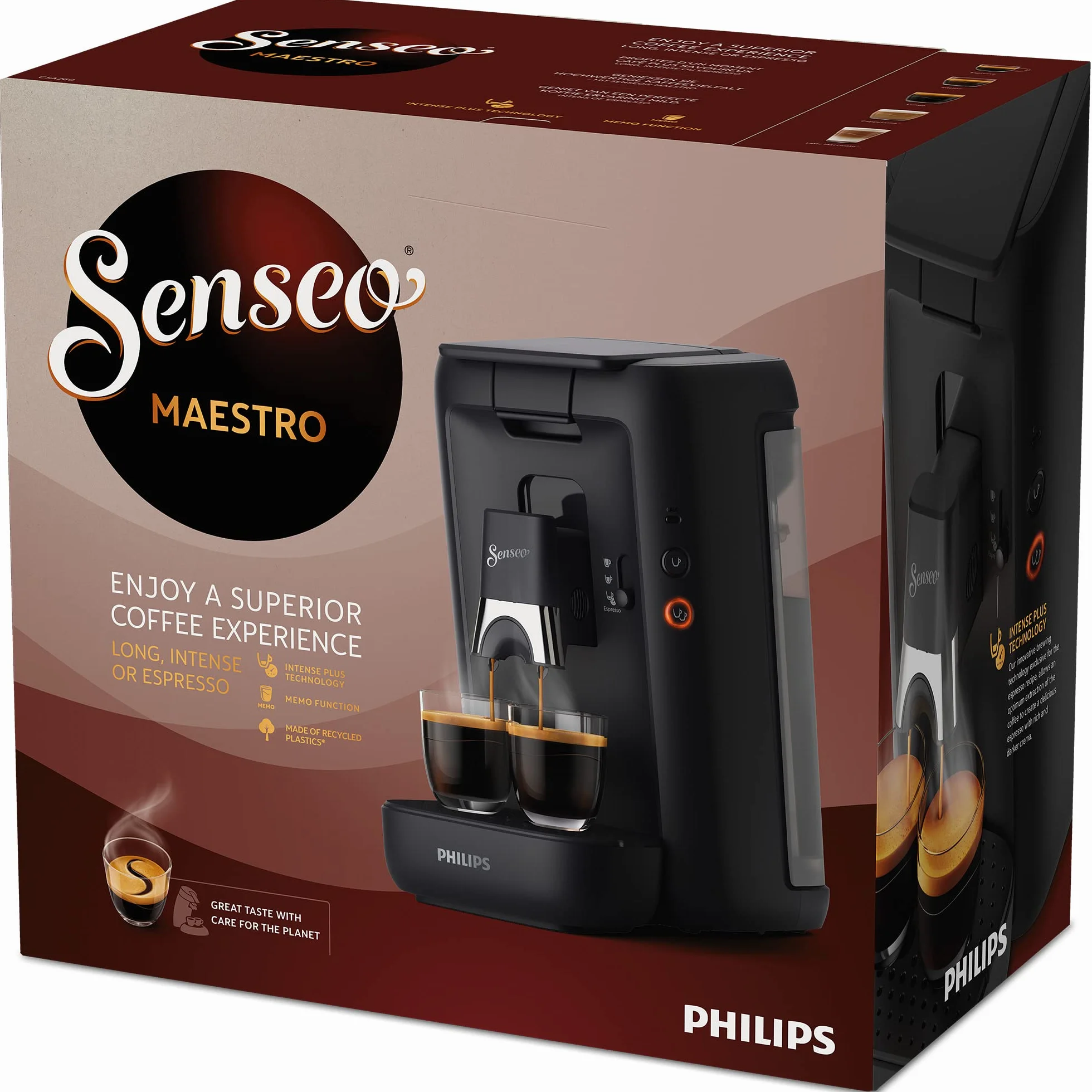 Philips Senseo Maestro Machine à Café Dosettes 1,2 L Noir CSA260/61