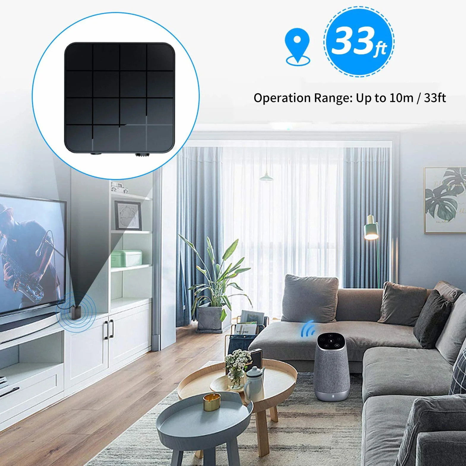 KN321 bezprzewodowy odbiornik nadajnika audio Bluetooth 5.0, 2 w 1, adapter komputerowy TV, nadajnik i odbiornik audio jednoprzyciskowy, wysoka kompatybilność