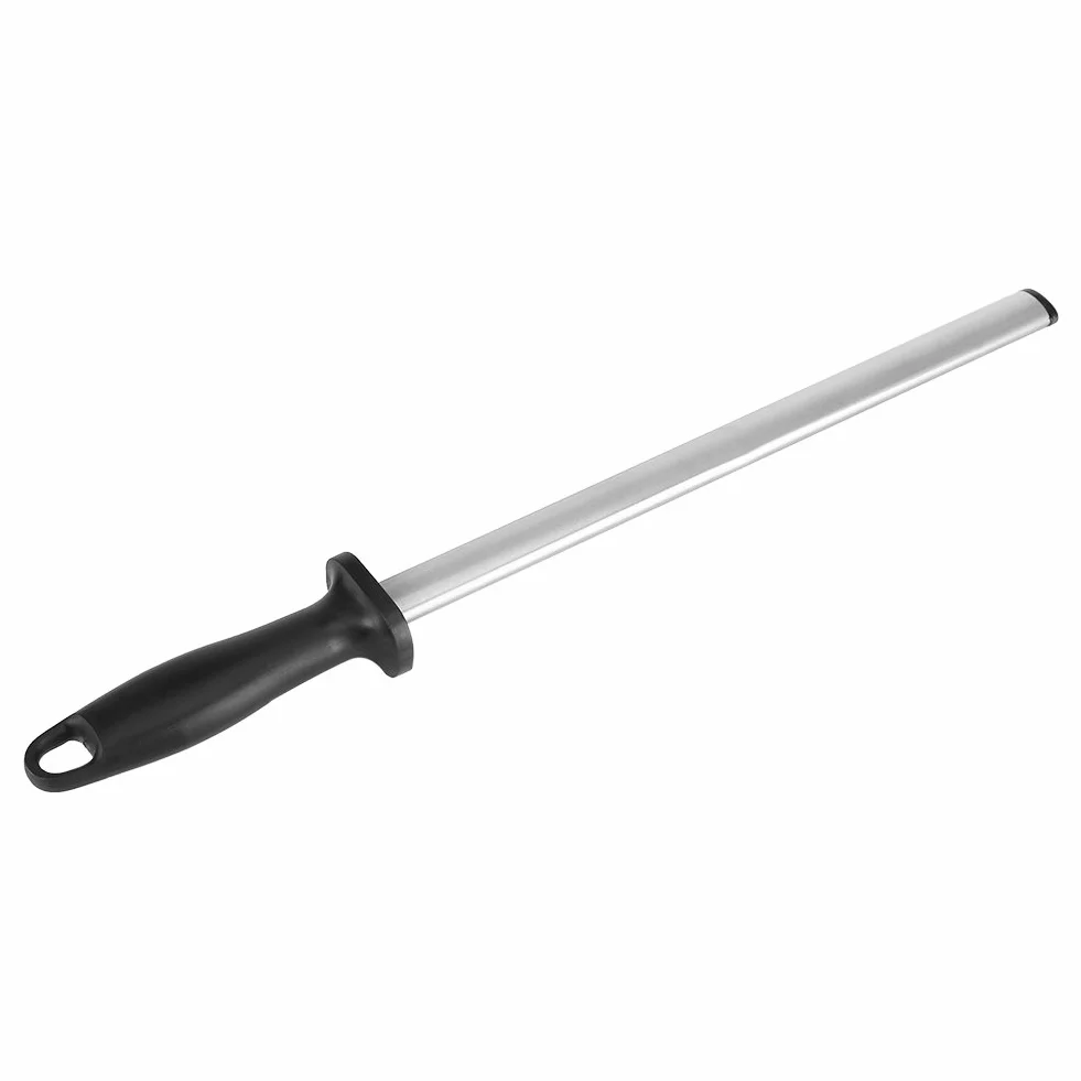 Fusil à Aiguiser Diamant Grain 30 cm, Aiguiseur de couteaux en acier 600 grains Aiguiseur à Couteaux Diamant Bâton à aiguiser affiloir avec poignée pour la cuisine et la chasse