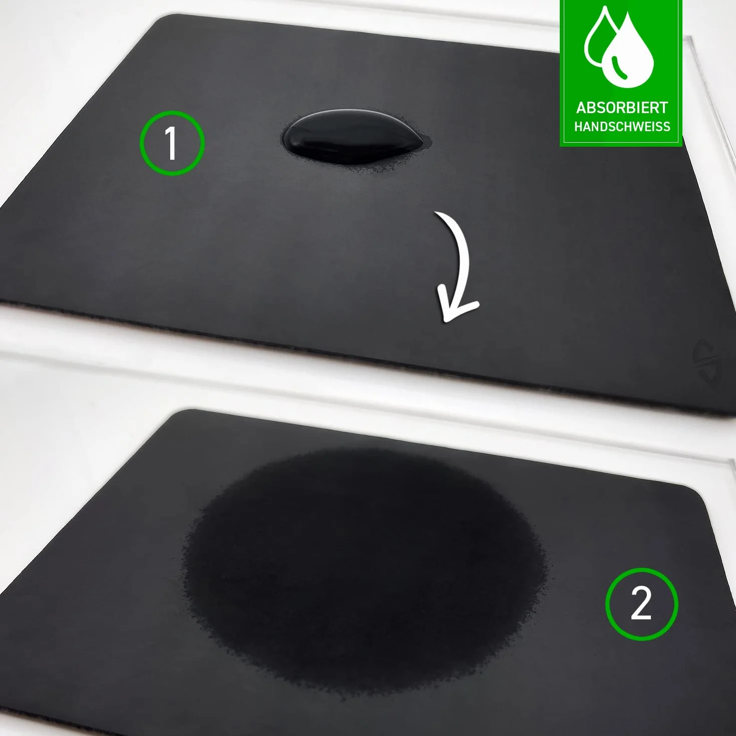 SensoryBoost Podkładki samoprzylepne DIY – 4 sztuki – antypoślizgowe naklejki, pochłaniające pot, samoprzylepne i bardzo cienkie (0,5 mm) rozmiar: 95 x 70 mm, akcesoria do myszy, klawiatury, smartfona
