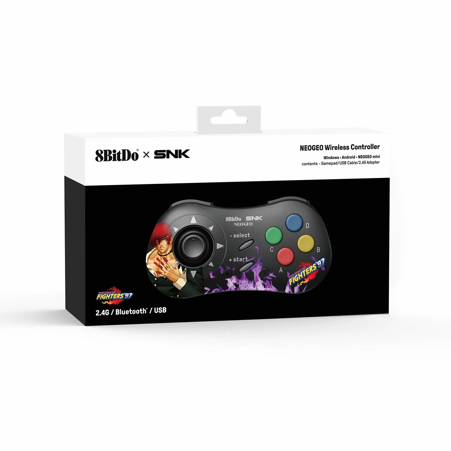 8Bitdo Manette Iori Yagami Bluetooth SNK Neo Geo CD PC Windows Android Neo Geo Mini