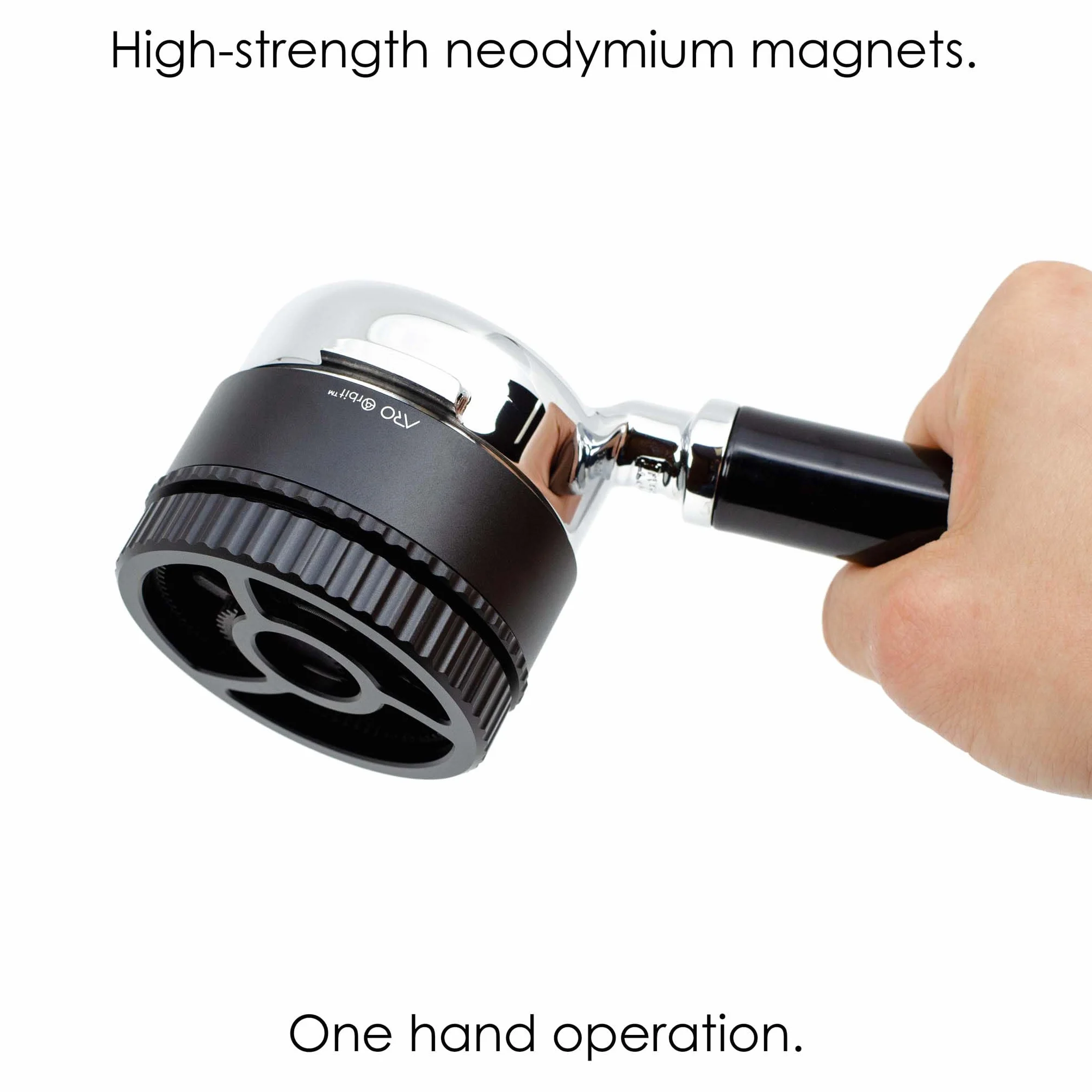 ARO Orbit PRO™ Outil de distribution d'espresso spirographique en aluminium | WDT à engrenage pour baristas à domicile et cafés professionnels (noir, 54 mm)