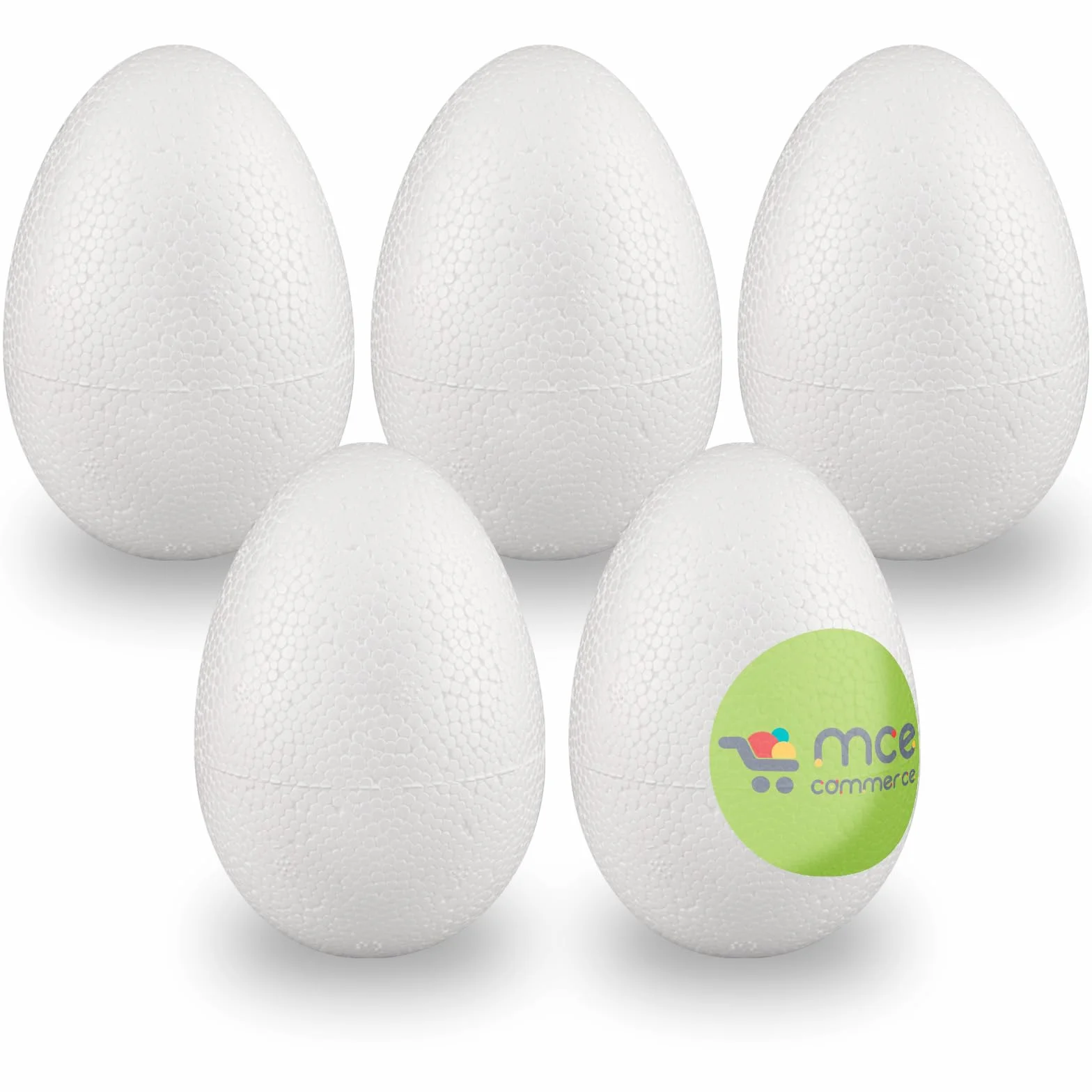Œufs en polystyrène 10 cm lot de 5 pour décoration de Pâques