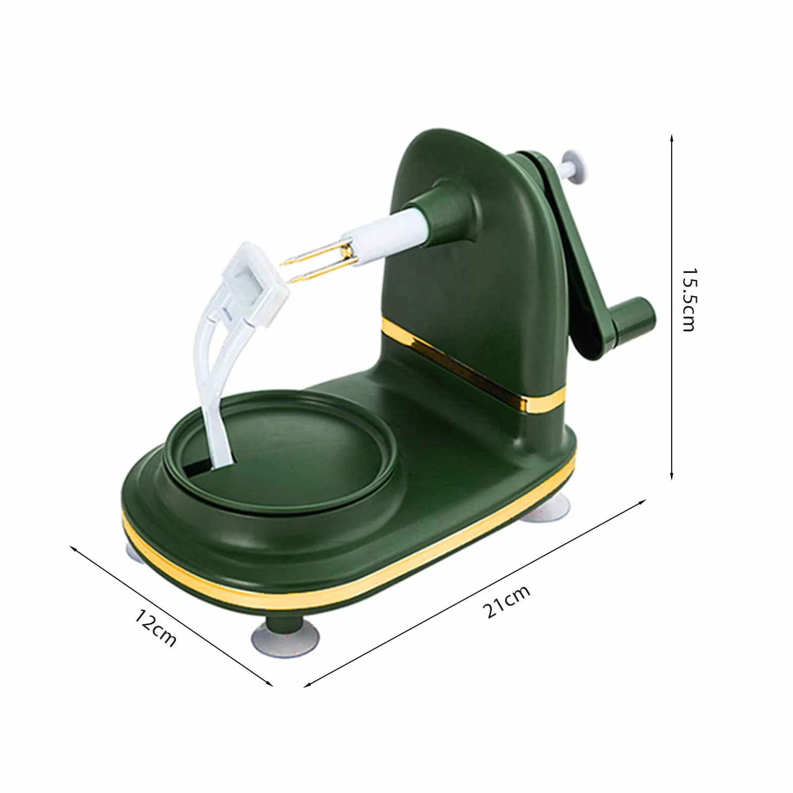 Pèle-Pommes avec Ventouse et Coupe-Pomme Trancheur, Acier Inoxydable Ultra Aiguisées, Machine à éplucher Cinq Secondes, Eplucheur Multifonctionnel pour Pommes, Pommes de Terre, Poires