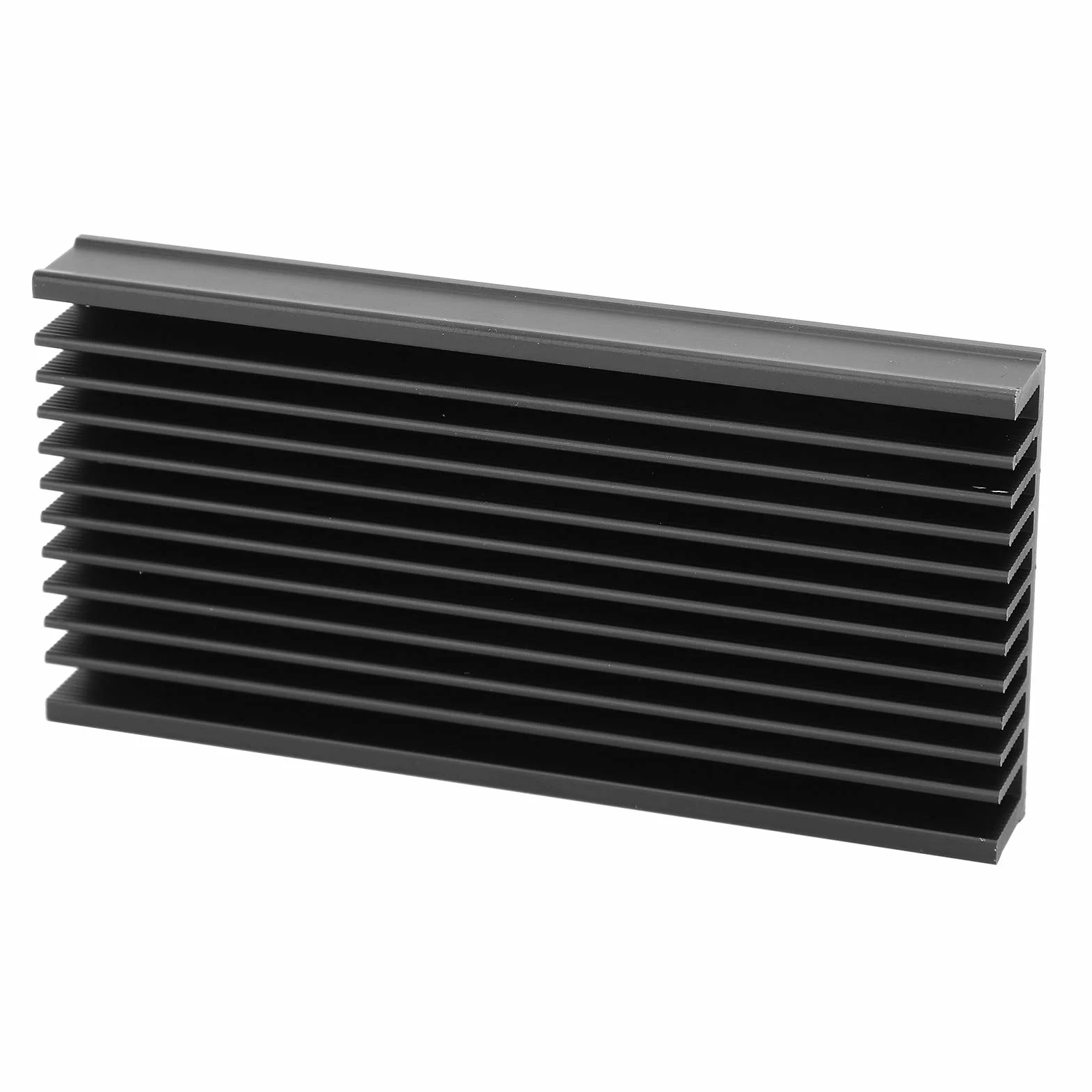 Fafeicy 4PCS Czarny Aluminiowy Chłodnica Radiatora 50x12.7x100 Mm dla Płytki Obwodu Chipów Cpu Routeter Wzmacniacz Moduł Zasilający Chłodzenie Płyty Głównej Płyta Główna