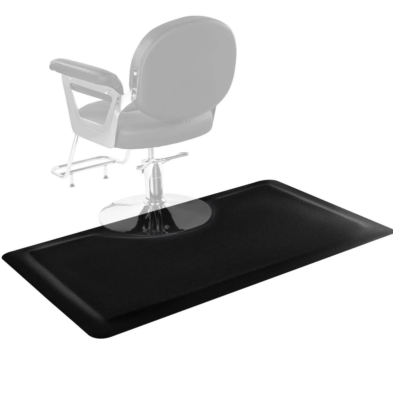 VEVOR Tapis de Chaise de Salon Coiffure, 1525x910x13 mm, Tapis de Sol Salon Coiffeur Anti-Fatigue pour Base de Chaise Circulaire, Surface PVC, Bords Biseautés Anti-trébuchement, Dessous Antidérapant
