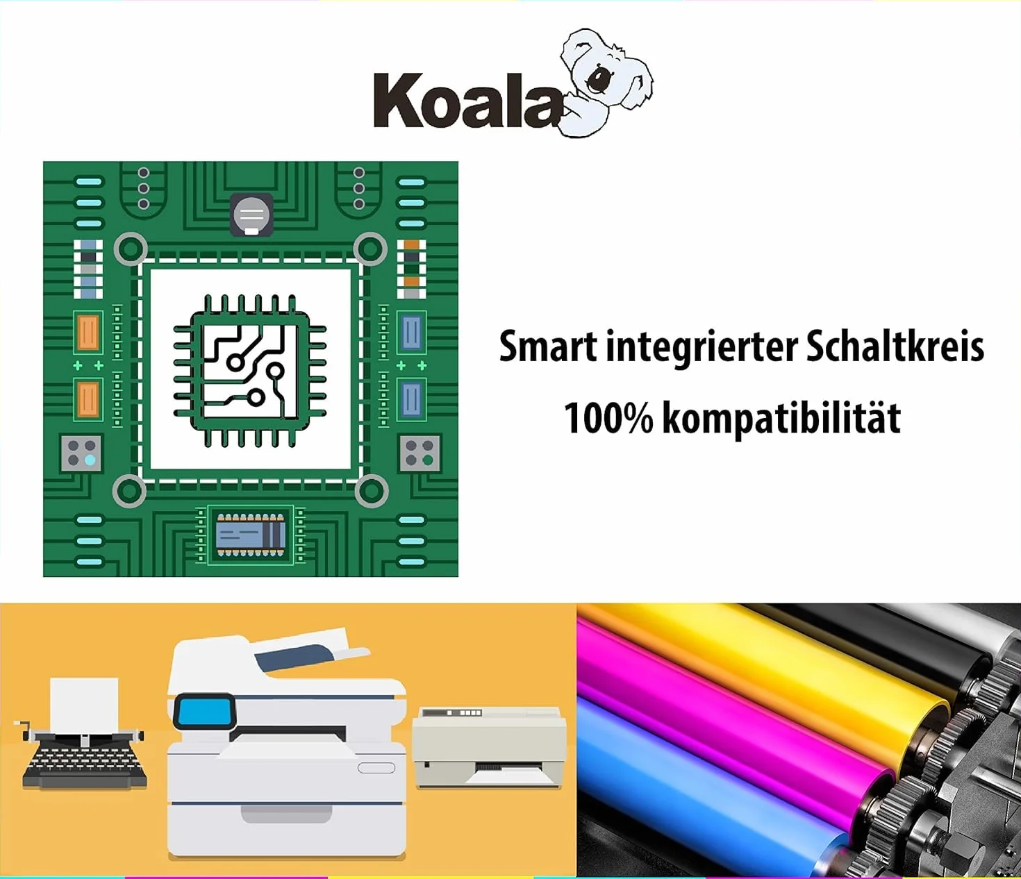 Koala Cartouche d’Encre Compatible Brother LC985 LC980 LC1100 10-Pack Noir Cyan Magenta Jaune