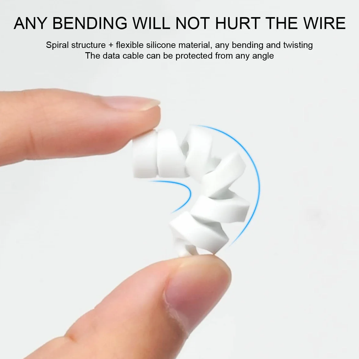 25 sztuk oszczędzających kabel do ładowarki, elastyczny silikonowy ochraniacz na kabel micro USB, kombinezon ochronny kabla myszy do wszystkich linii danych telefonu komórkowego (biały, różowy